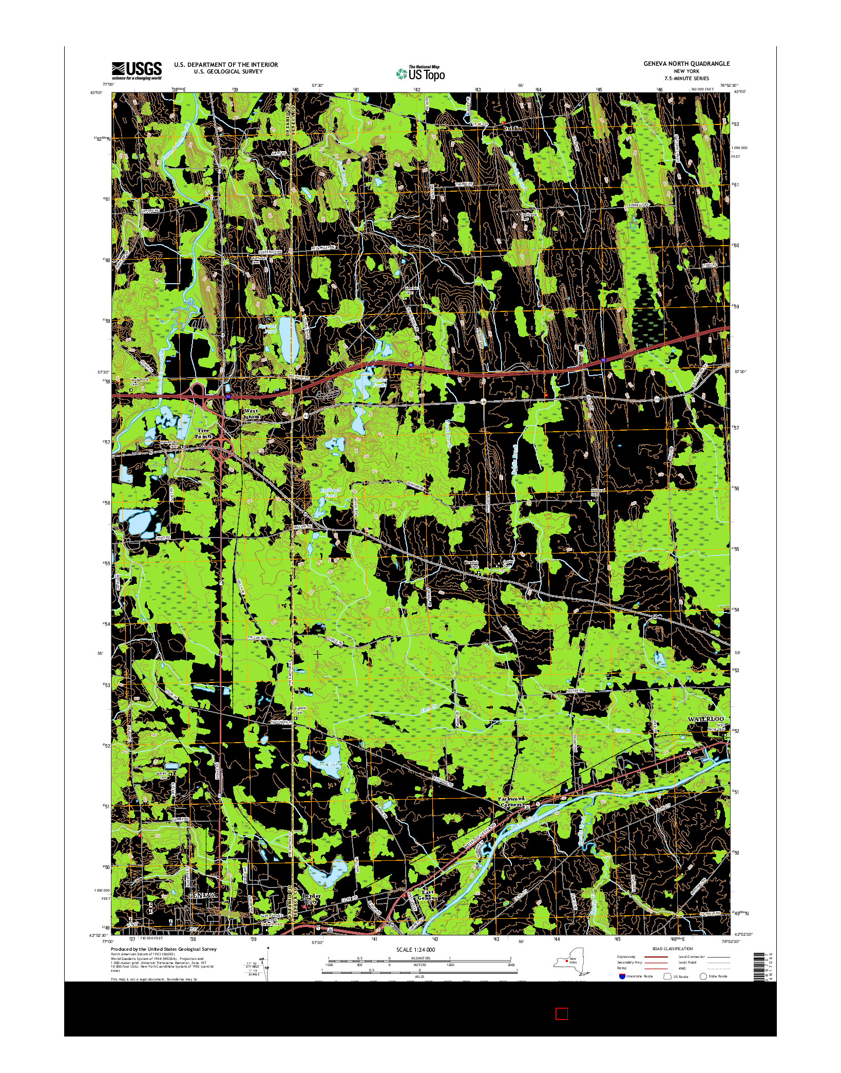 USGS US TOPO 7.5-MINUTE MAP FOR GENEVA NORTH, NY 2016