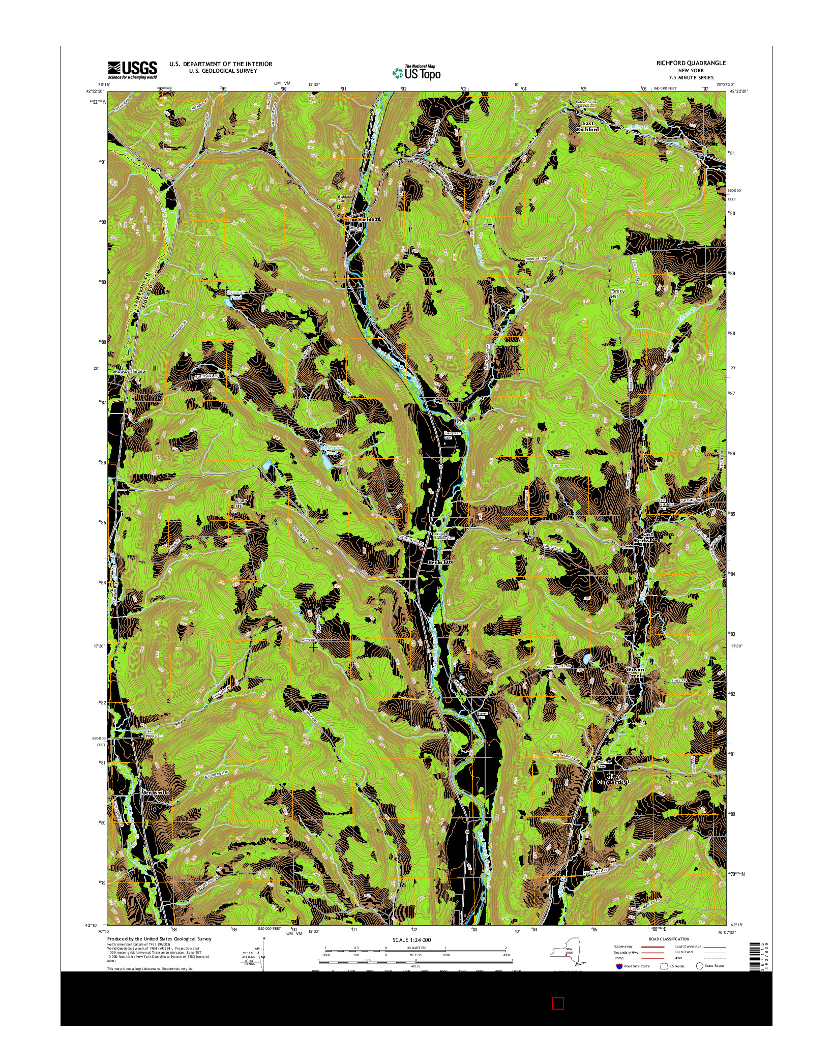 USGS US TOPO 7.5-MINUTE MAP FOR RICHFORD, NY 2016