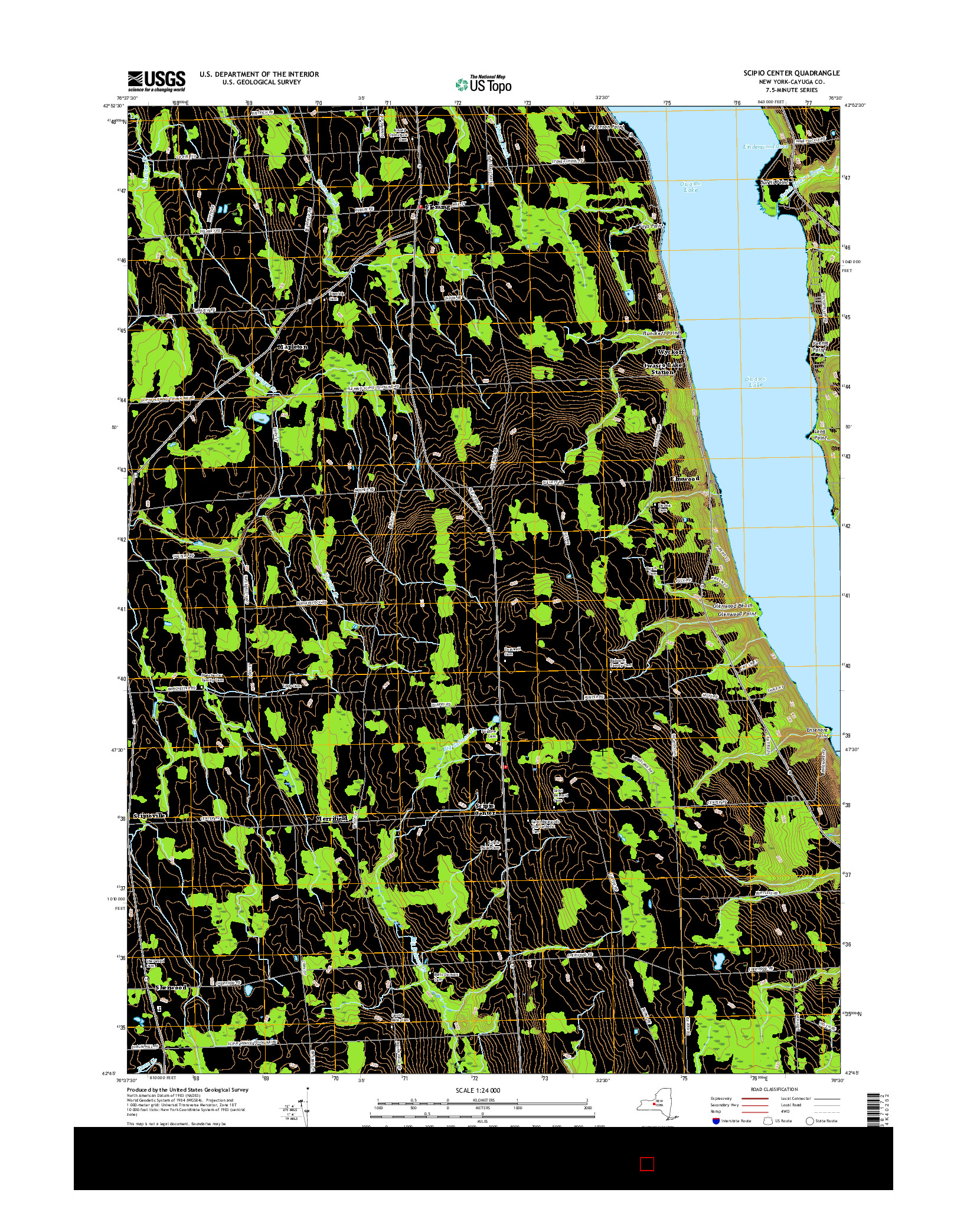 USGS US TOPO 7.5-MINUTE MAP FOR SCIPIO CENTER, NY 2016