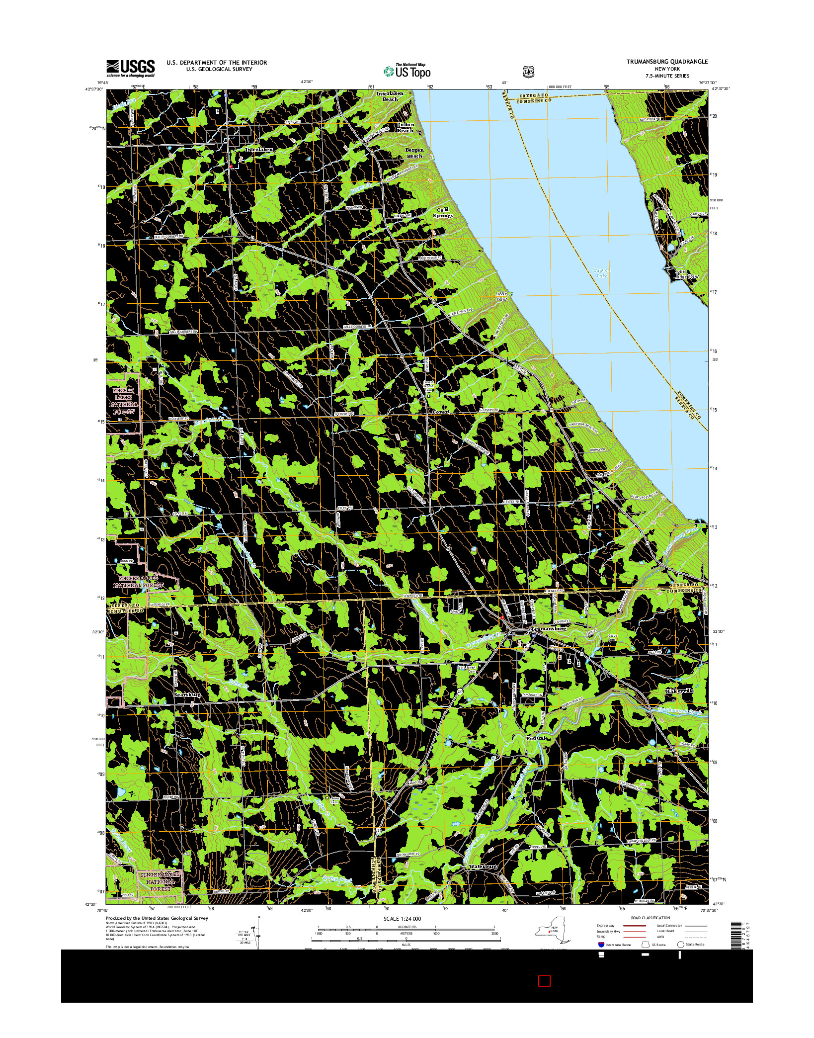 USGS US TOPO 7.5-MINUTE MAP FOR TRUMANSBURG, NY 2016