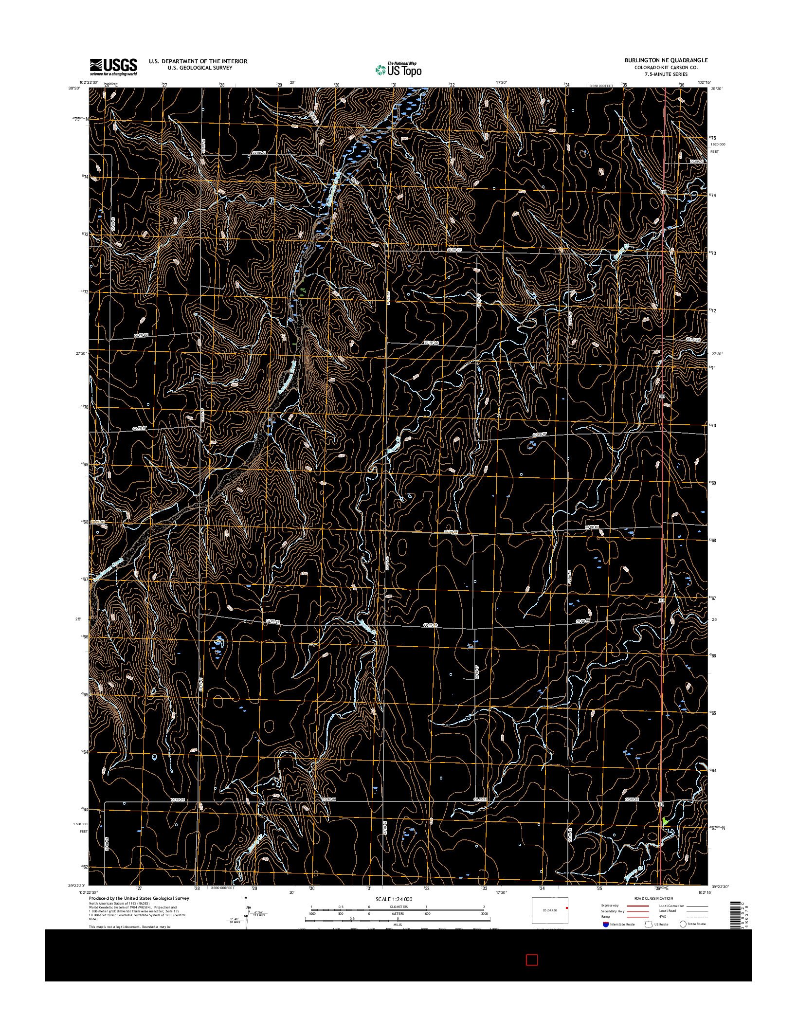 USGS US TOPO 7.5-MINUTE MAP FOR BURLINGTON NE, CO 2016