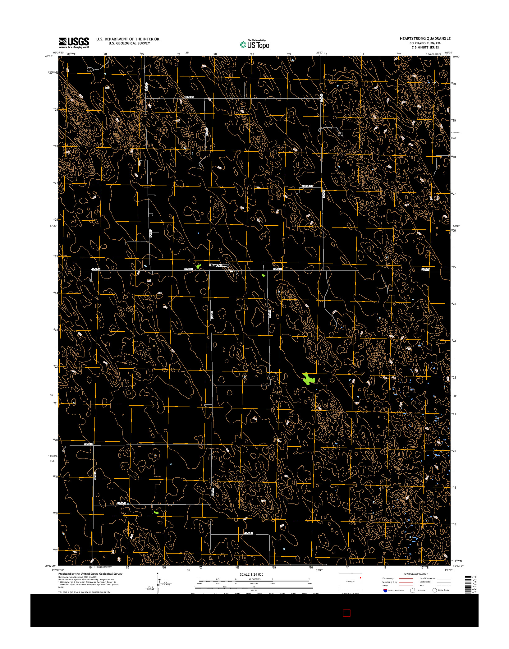 USGS US TOPO 7.5-MINUTE MAP FOR HEARTSTRONG, CO 2016