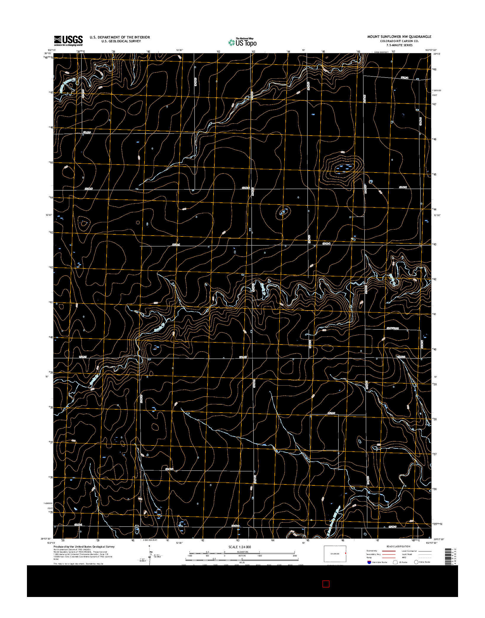 USGS US TOPO 7.5-MINUTE MAP FOR MOUNT SUNFLOWER NW, CO 2016