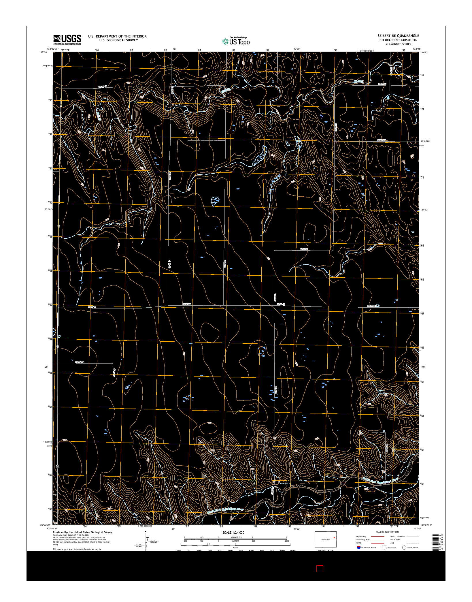 USGS US TOPO 7.5-MINUTE MAP FOR SEIBERT NE, CO 2016