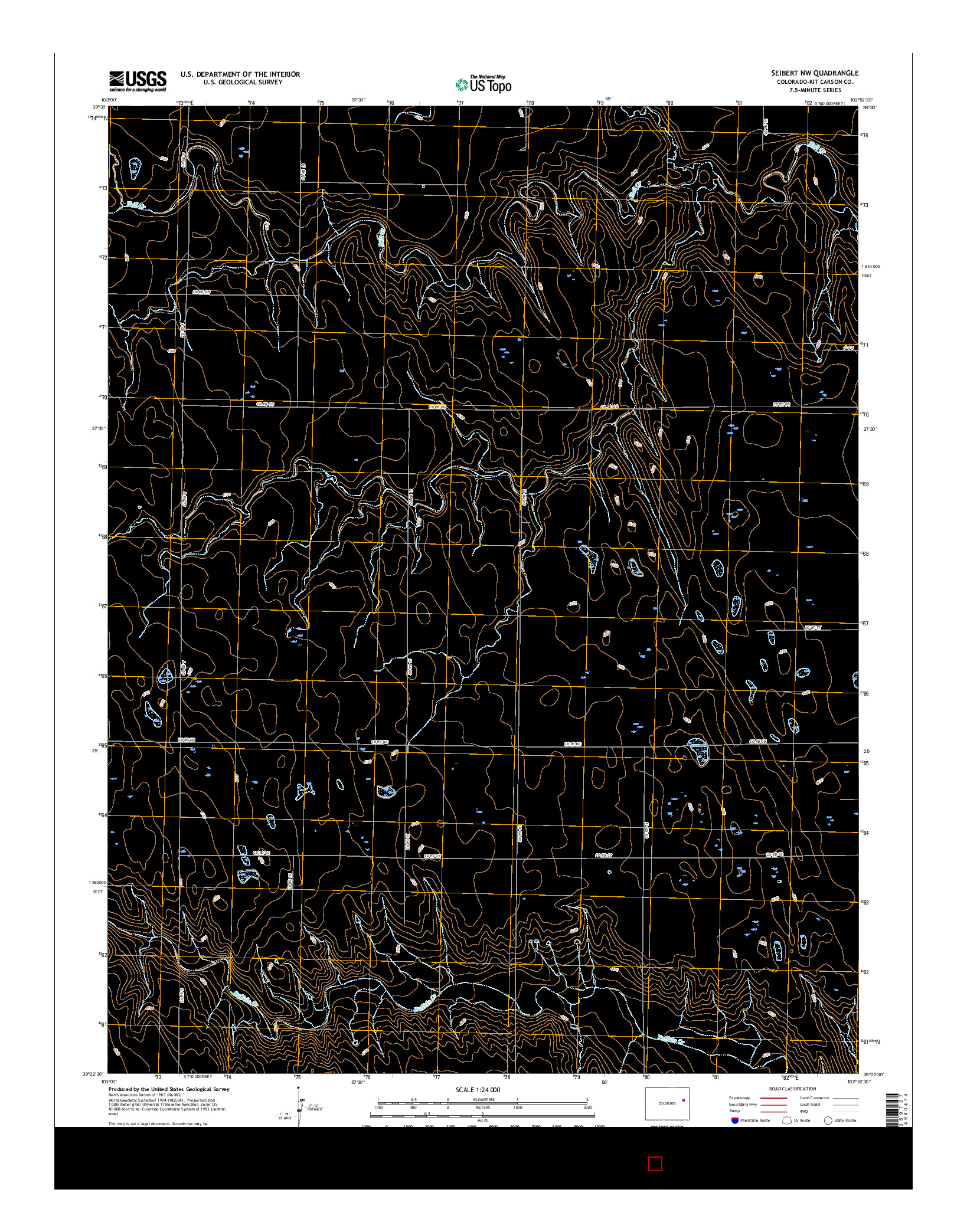 USGS US TOPO 7.5-MINUTE MAP FOR SEIBERT NW, CO 2016