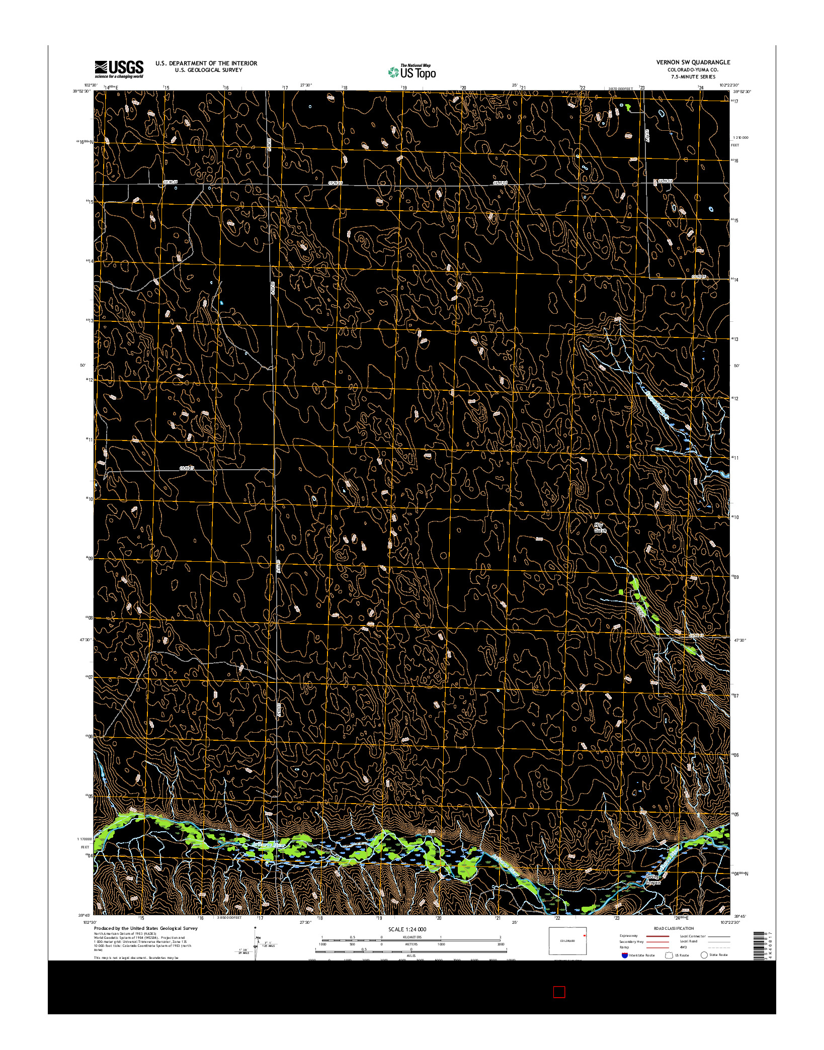 USGS US TOPO 7.5-MINUTE MAP FOR VERNON SW, CO 2016