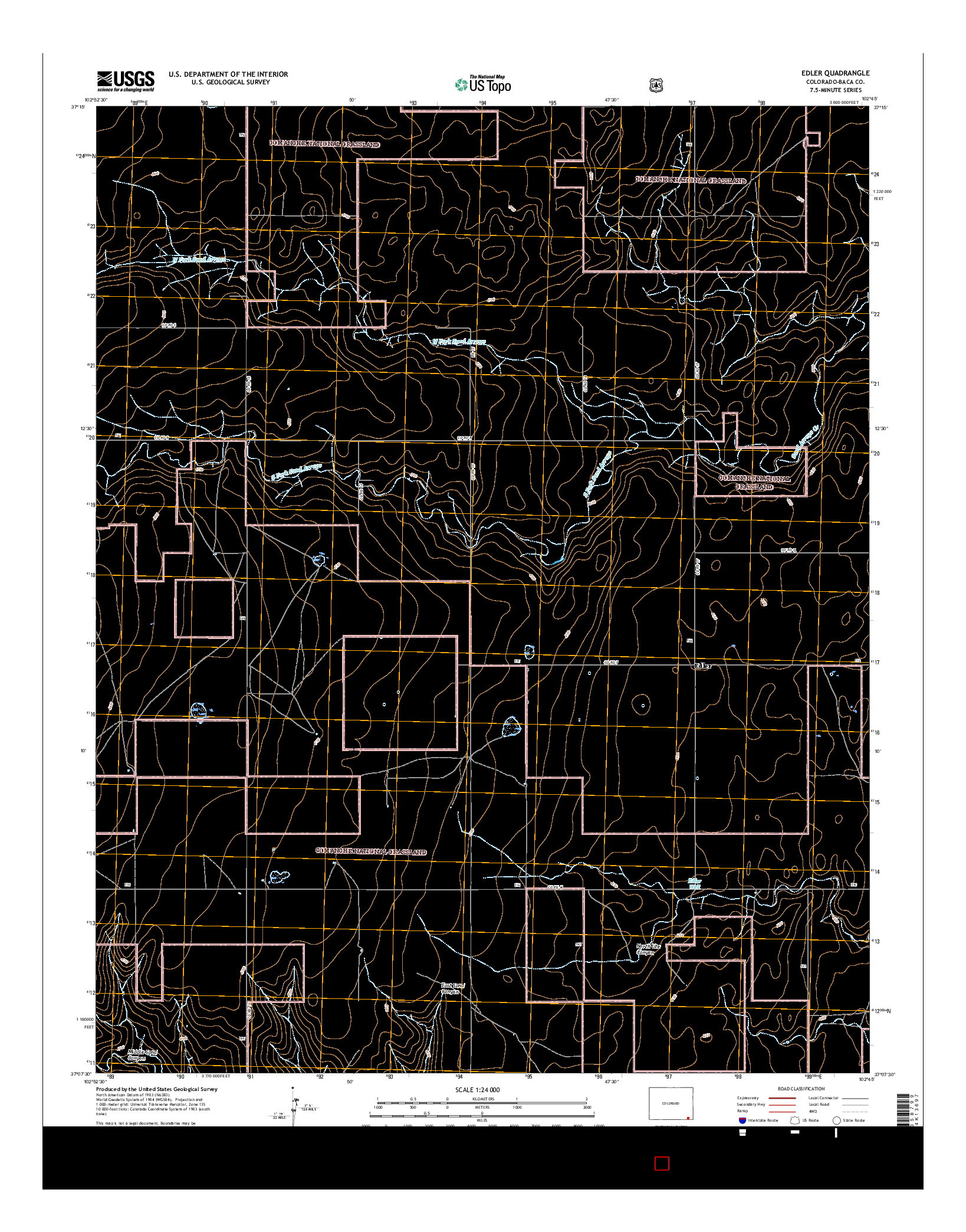 USGS US TOPO 7.5-MINUTE MAP FOR EDLER, CO 2016