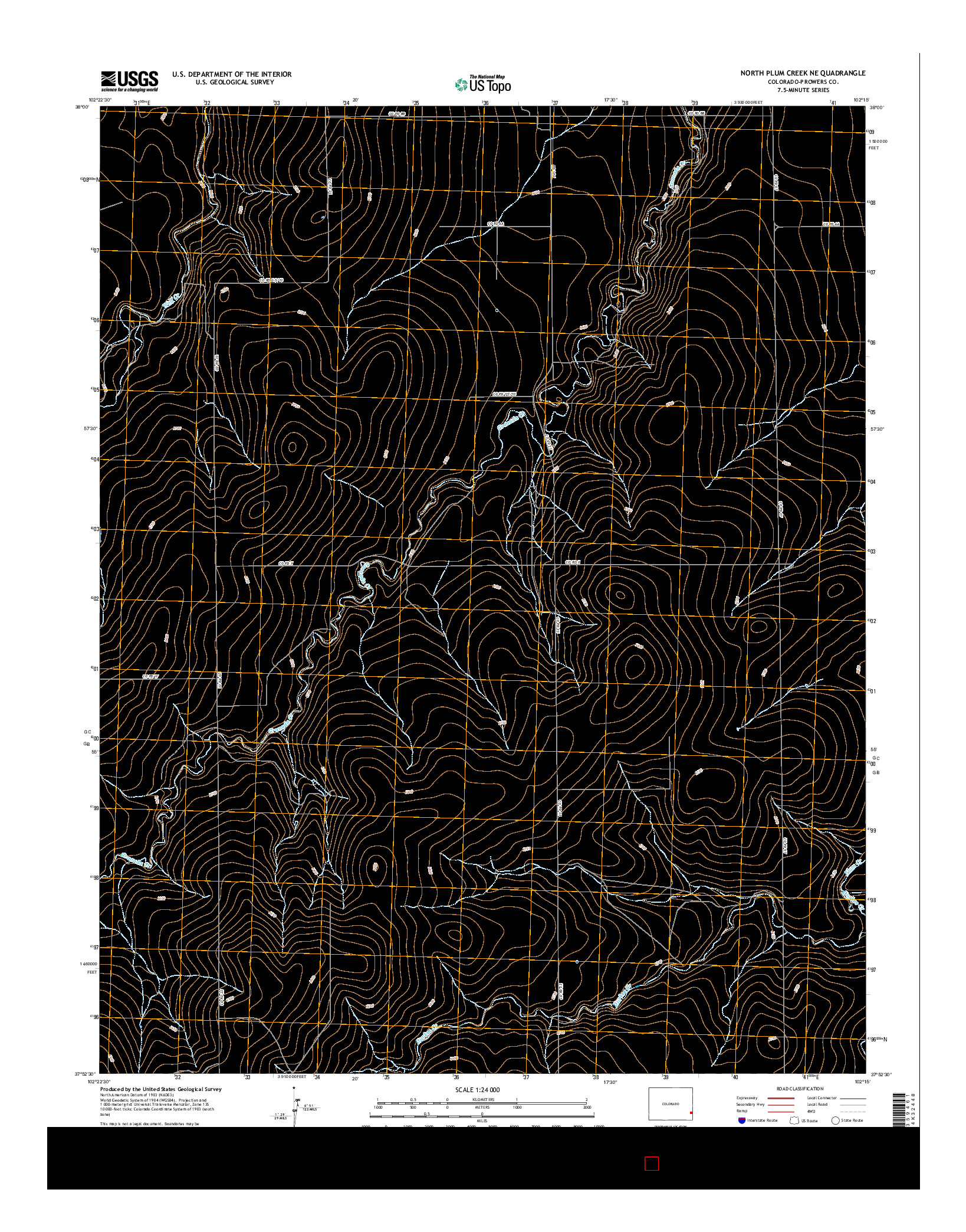 USGS US TOPO 7.5-MINUTE MAP FOR NORTH PLUM CREEK NE, CO 2016