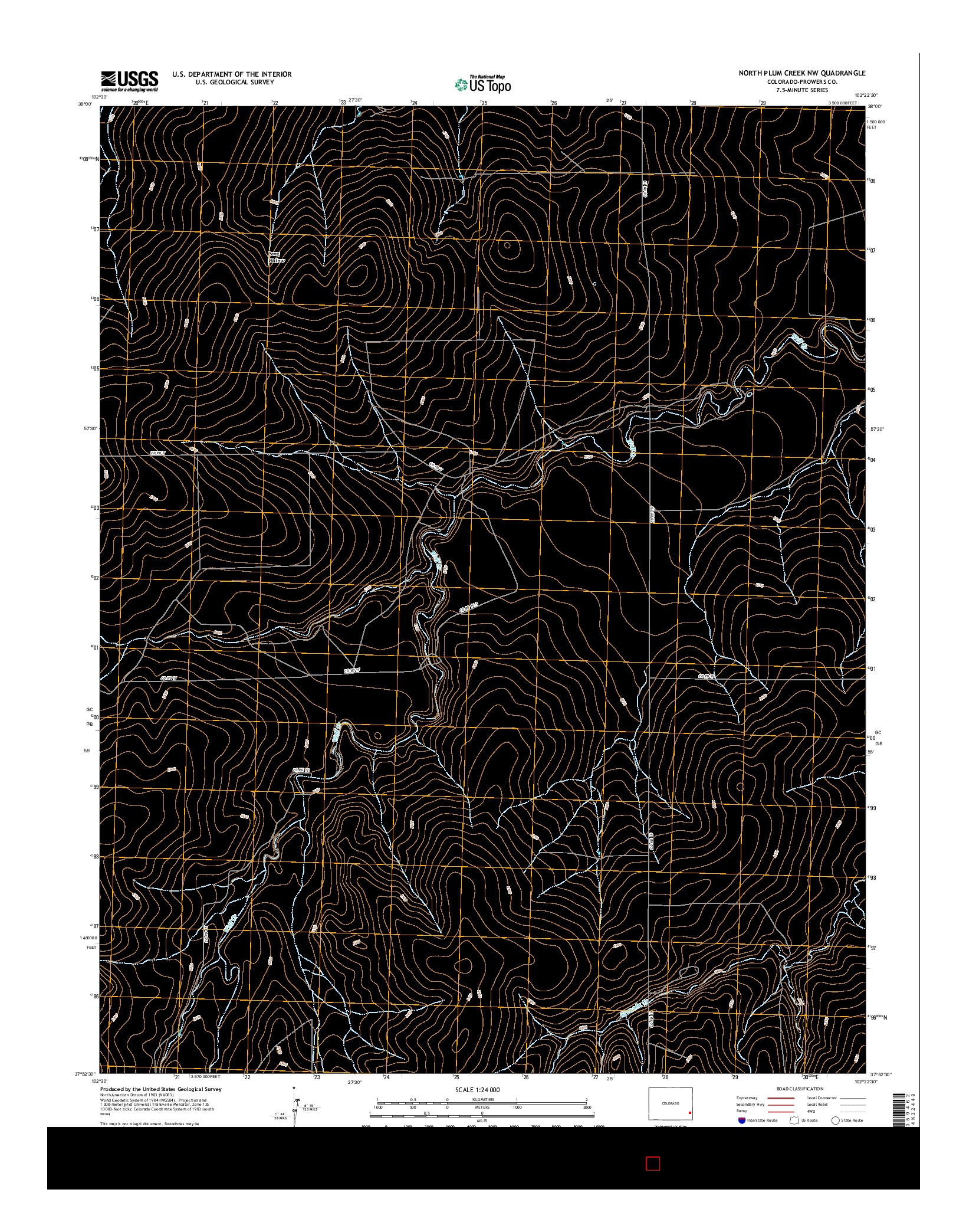 USGS US TOPO 7.5-MINUTE MAP FOR NORTH PLUM CREEK NW, CO 2016