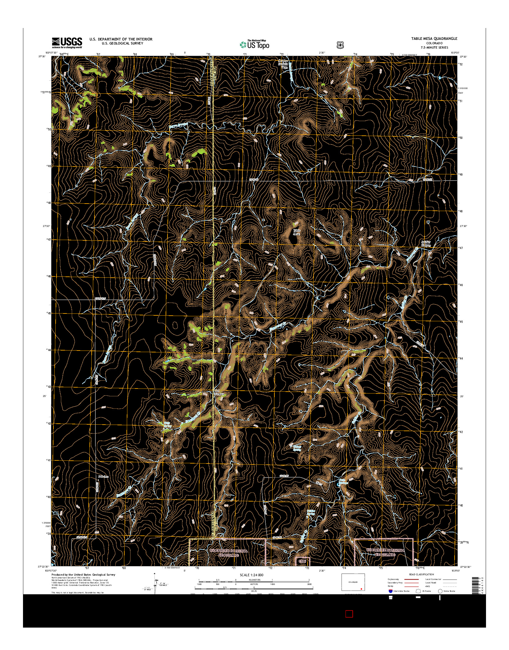 USGS US TOPO 7.5-MINUTE MAP FOR TABLE MESA, CO 2016