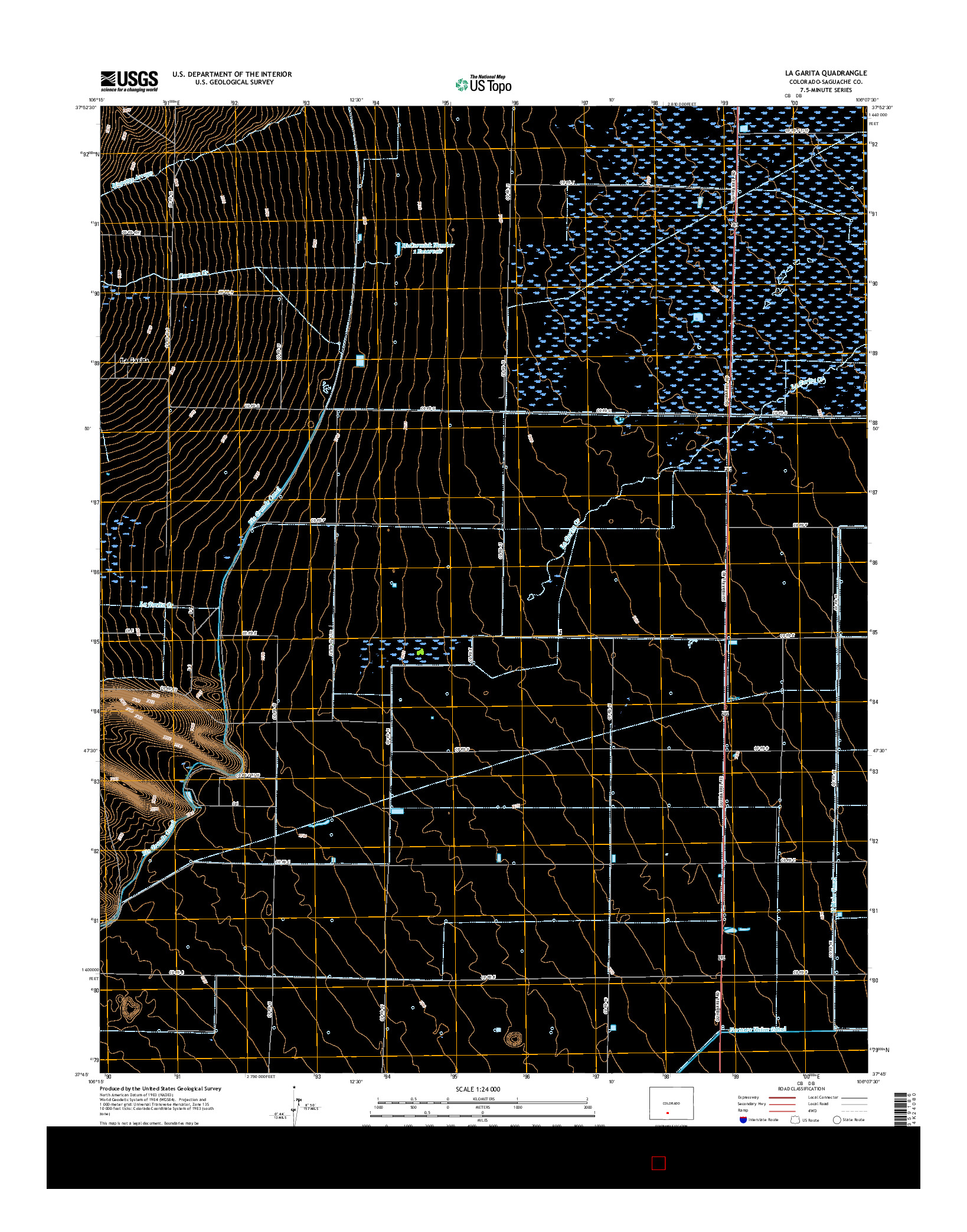 USGS US TOPO 7.5-MINUTE MAP FOR LA GARITA, CO 2016