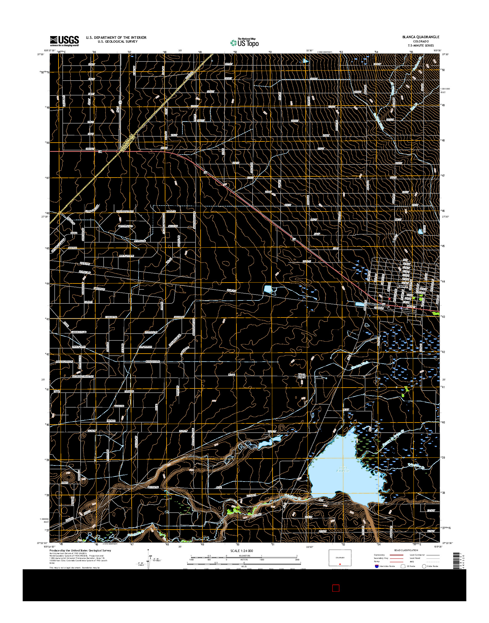 USGS US TOPO 7.5-MINUTE MAP FOR BLANCA, CO 2016