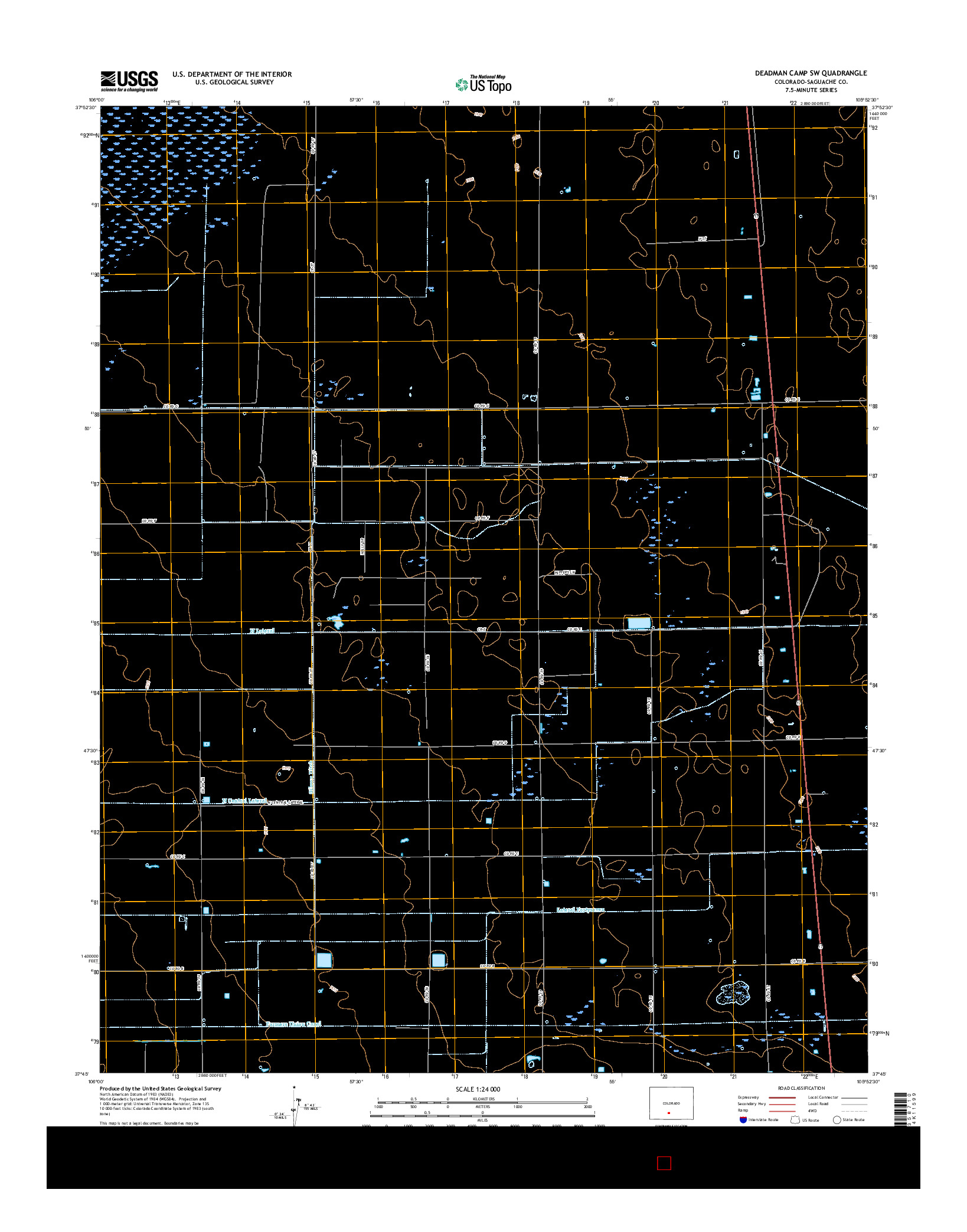 USGS US TOPO 7.5-MINUTE MAP FOR DEADMAN CAMP SW, CO 2016