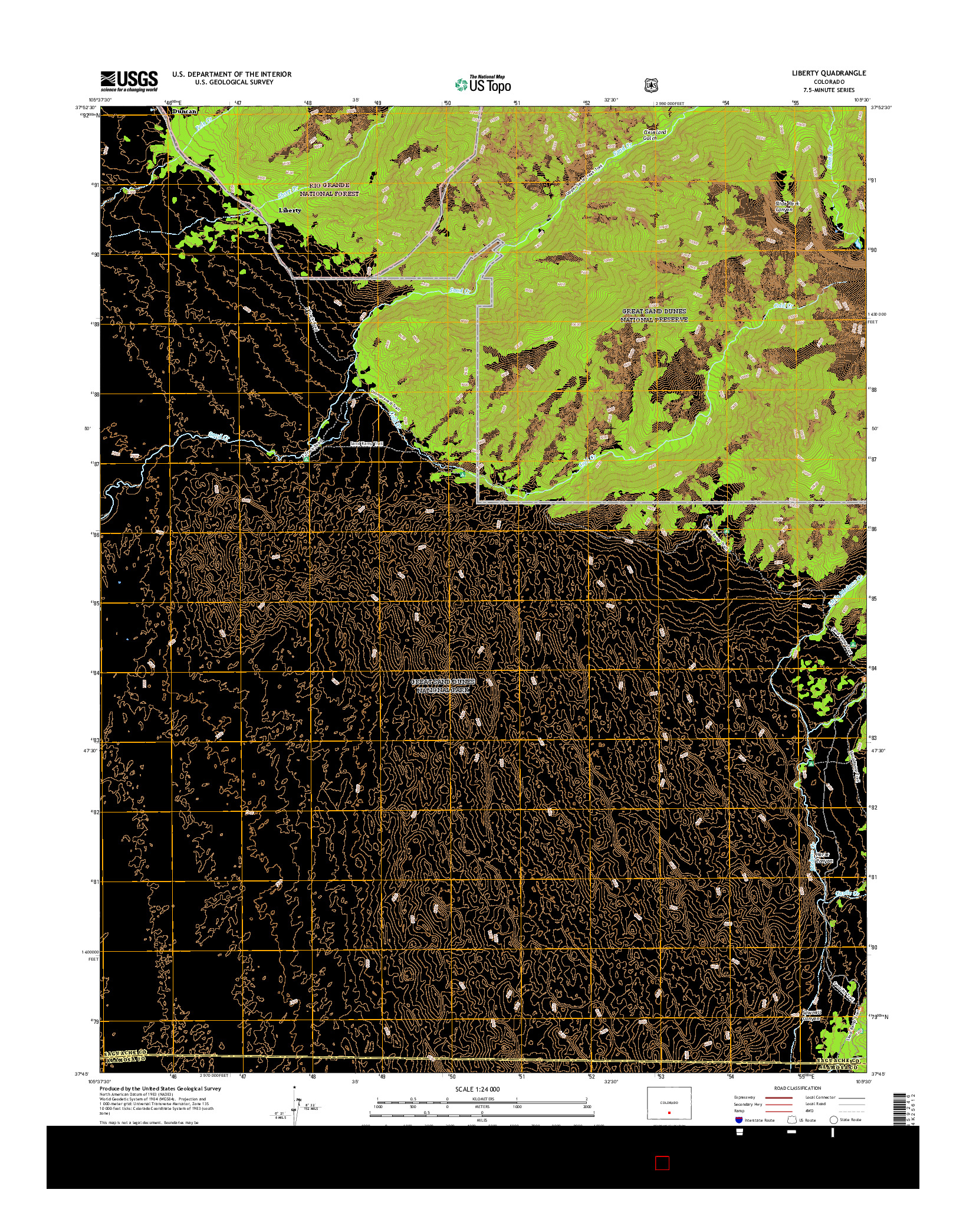 USGS US TOPO 7.5-MINUTE MAP FOR LIBERTY, CO 2016