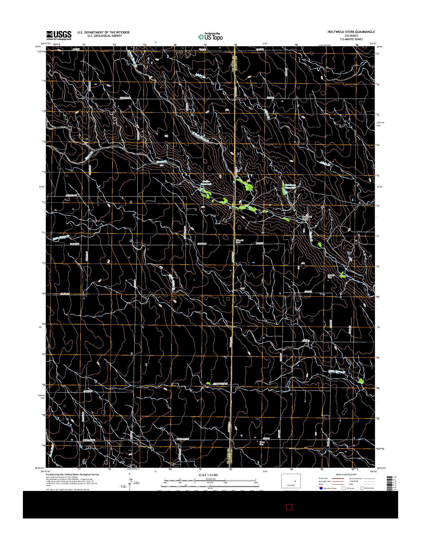 USGS US TOPO 7.5-MINUTE MAP FOR HOLTWOLD STORE, CO 2016