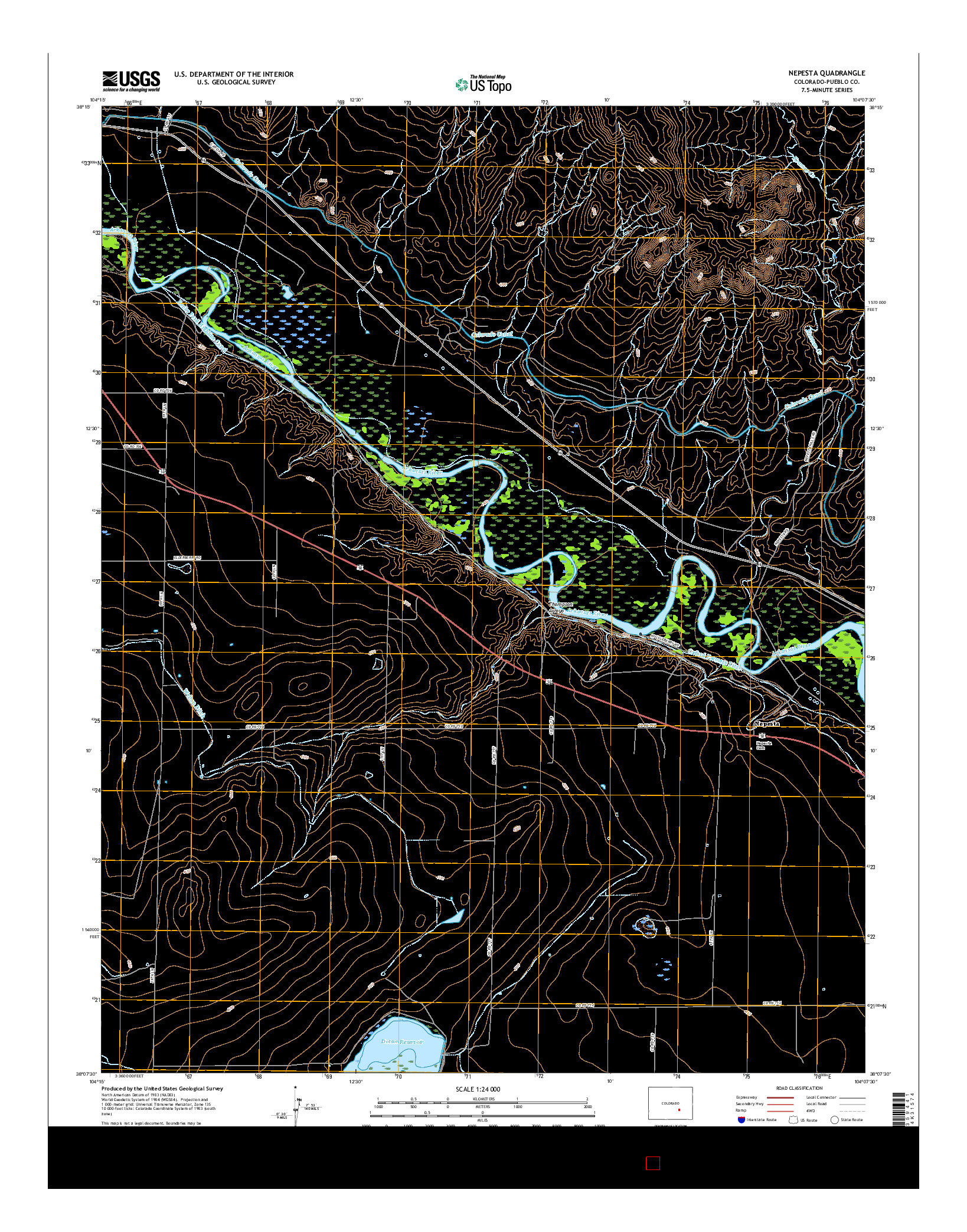 USGS US TOPO 7.5-MINUTE MAP FOR NEPESTA, CO 2016