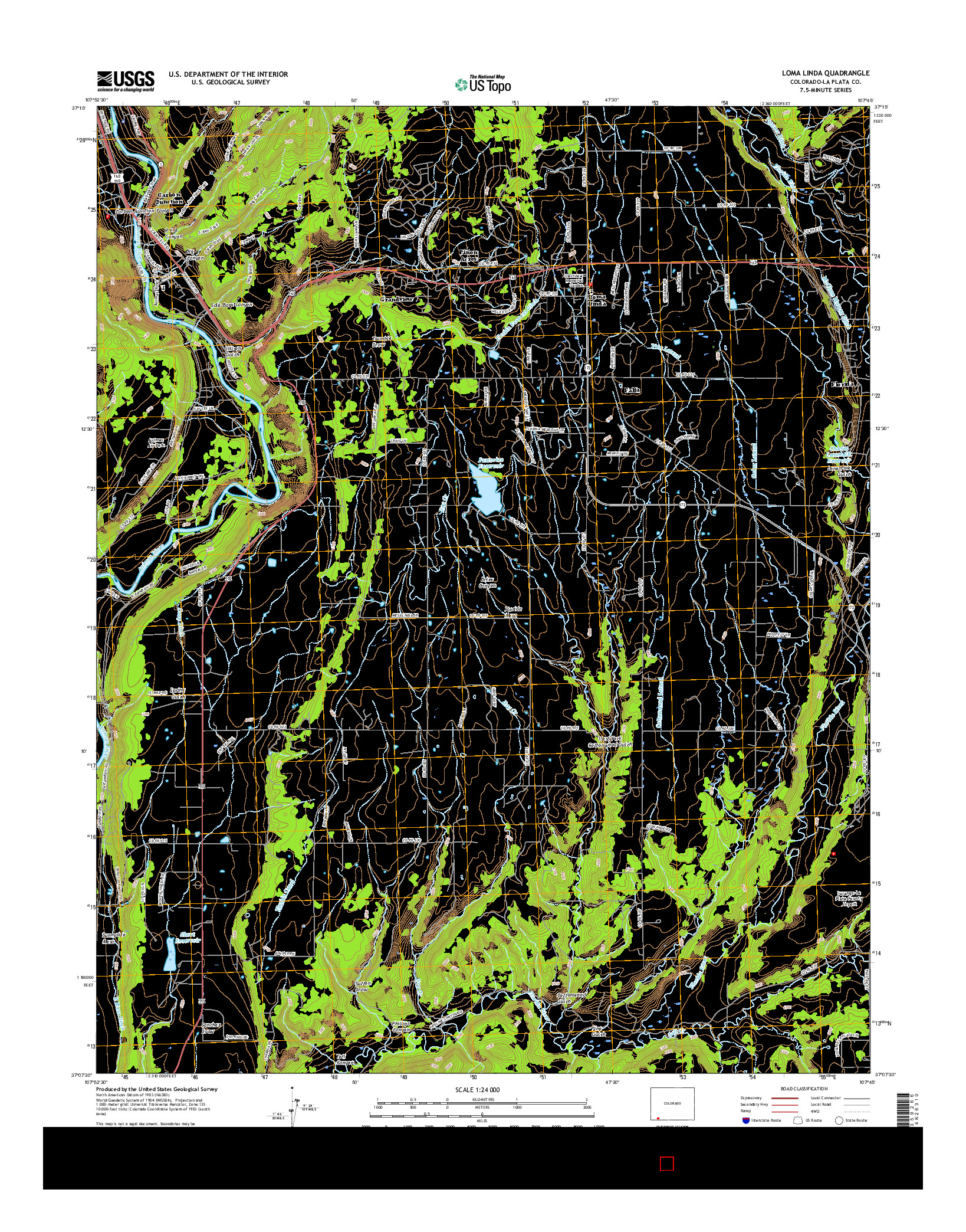 USGS US TOPO 7.5-MINUTE MAP FOR LOMA LINDA, CO 2016