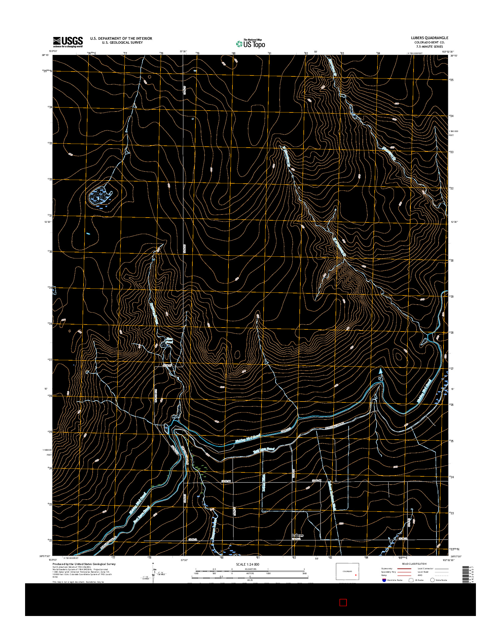 USGS US TOPO 7.5-MINUTE MAP FOR LUBERS, CO 2016