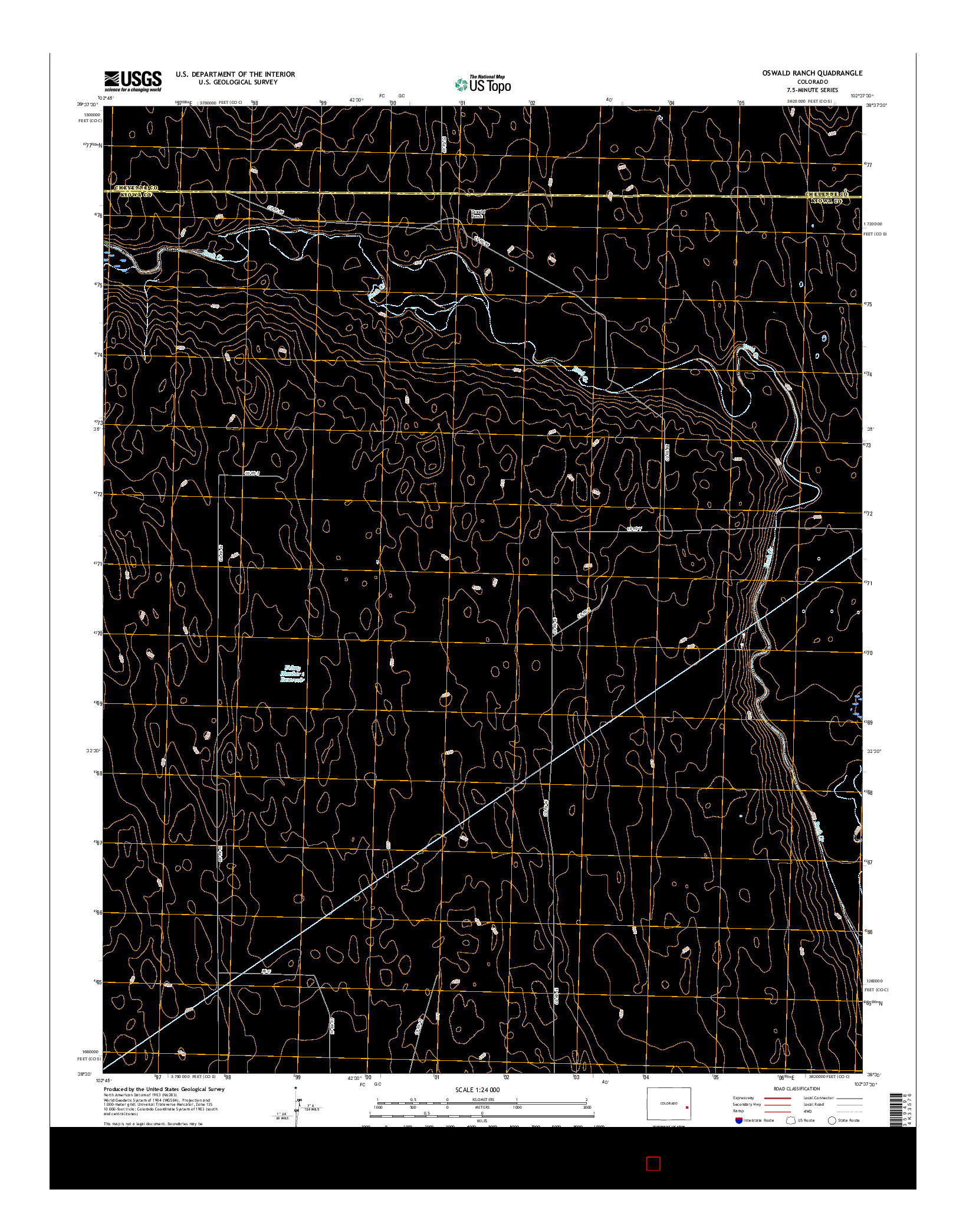 USGS US TOPO 7.5-MINUTE MAP FOR OSWALD RANCH, CO 2016