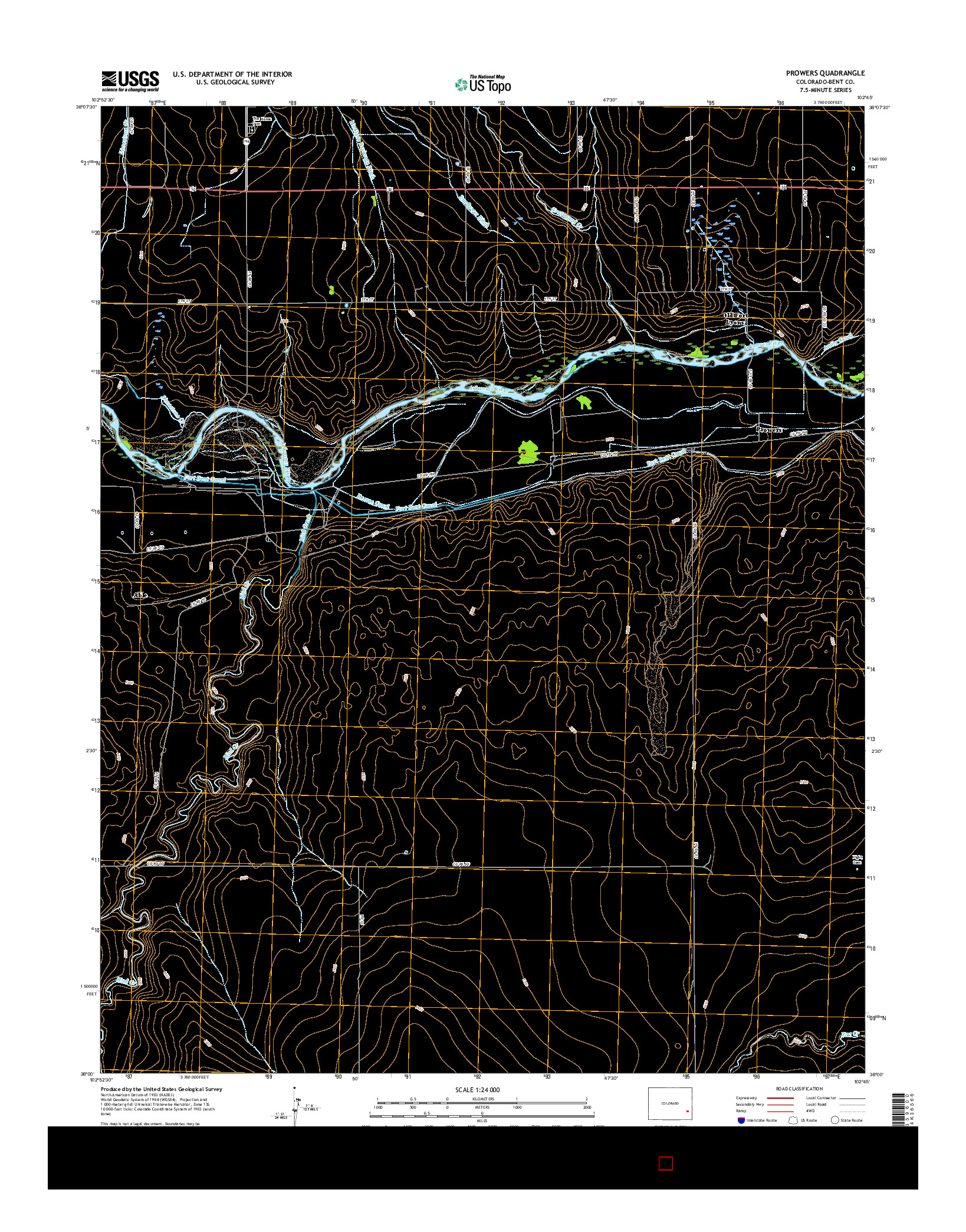 USGS US TOPO 7.5-MINUTE MAP FOR PROWERS, CO 2016