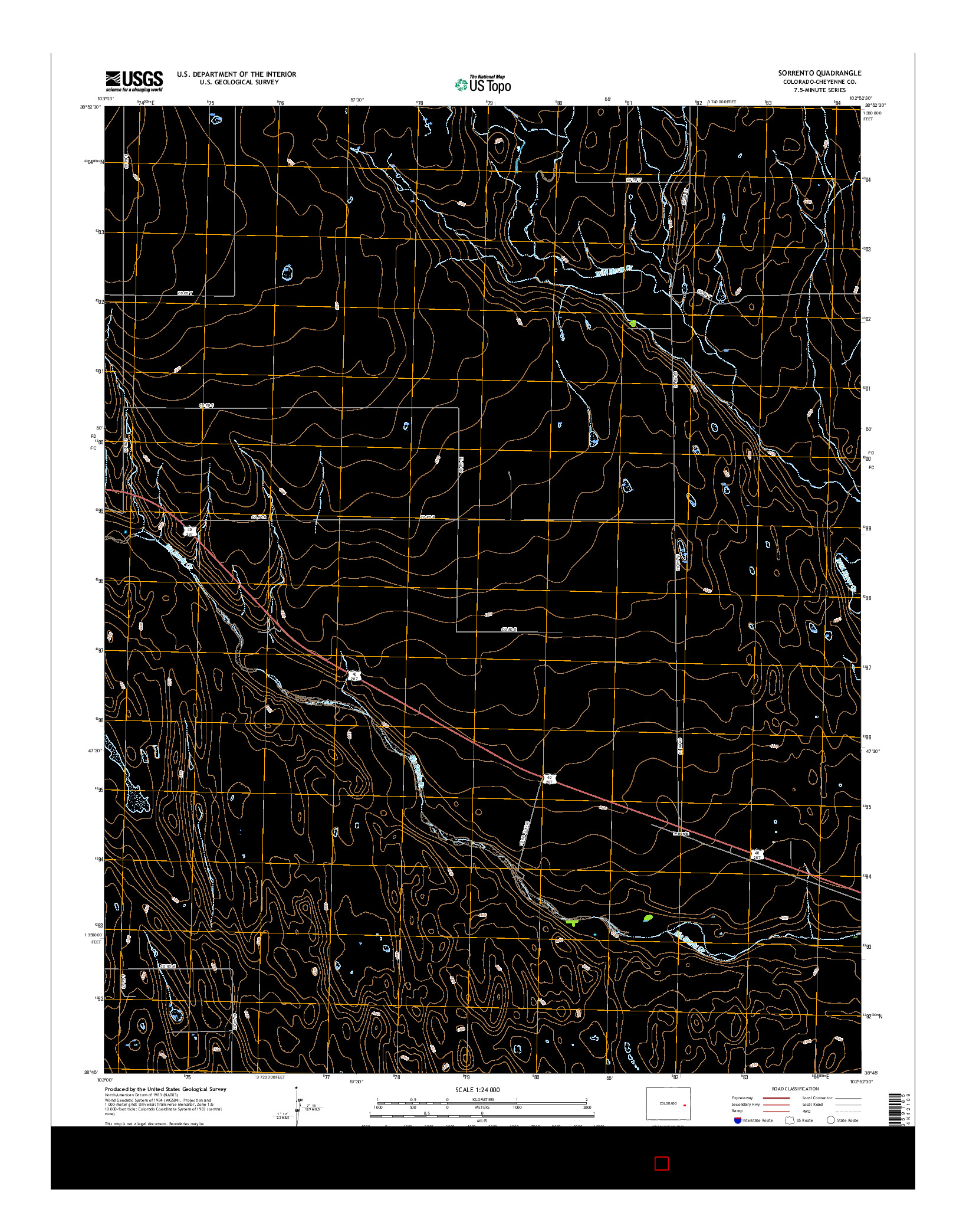 USGS US TOPO 7.5-MINUTE MAP FOR SORRENTO, CO 2016