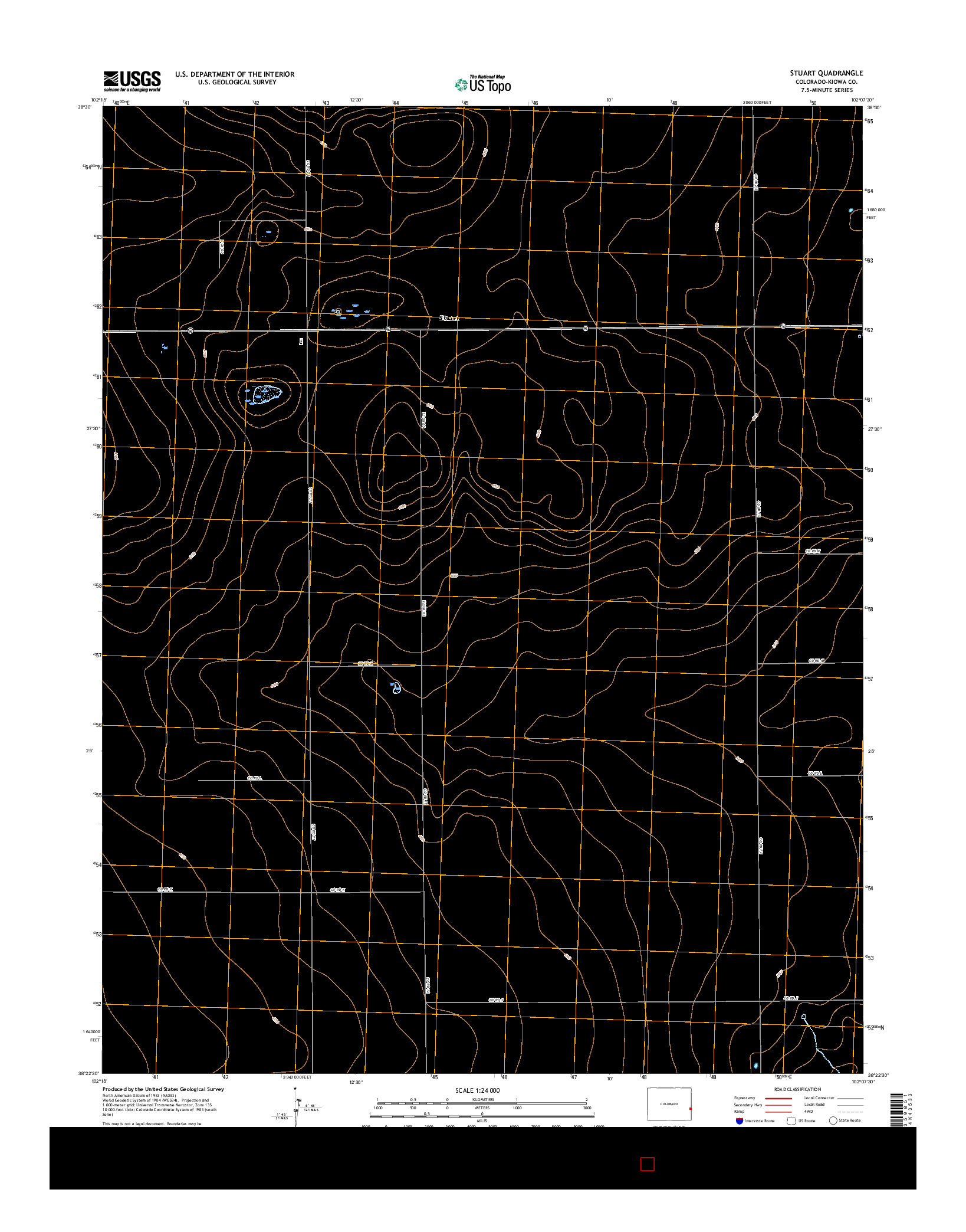 USGS US TOPO 7.5-MINUTE MAP FOR STUART, CO 2016