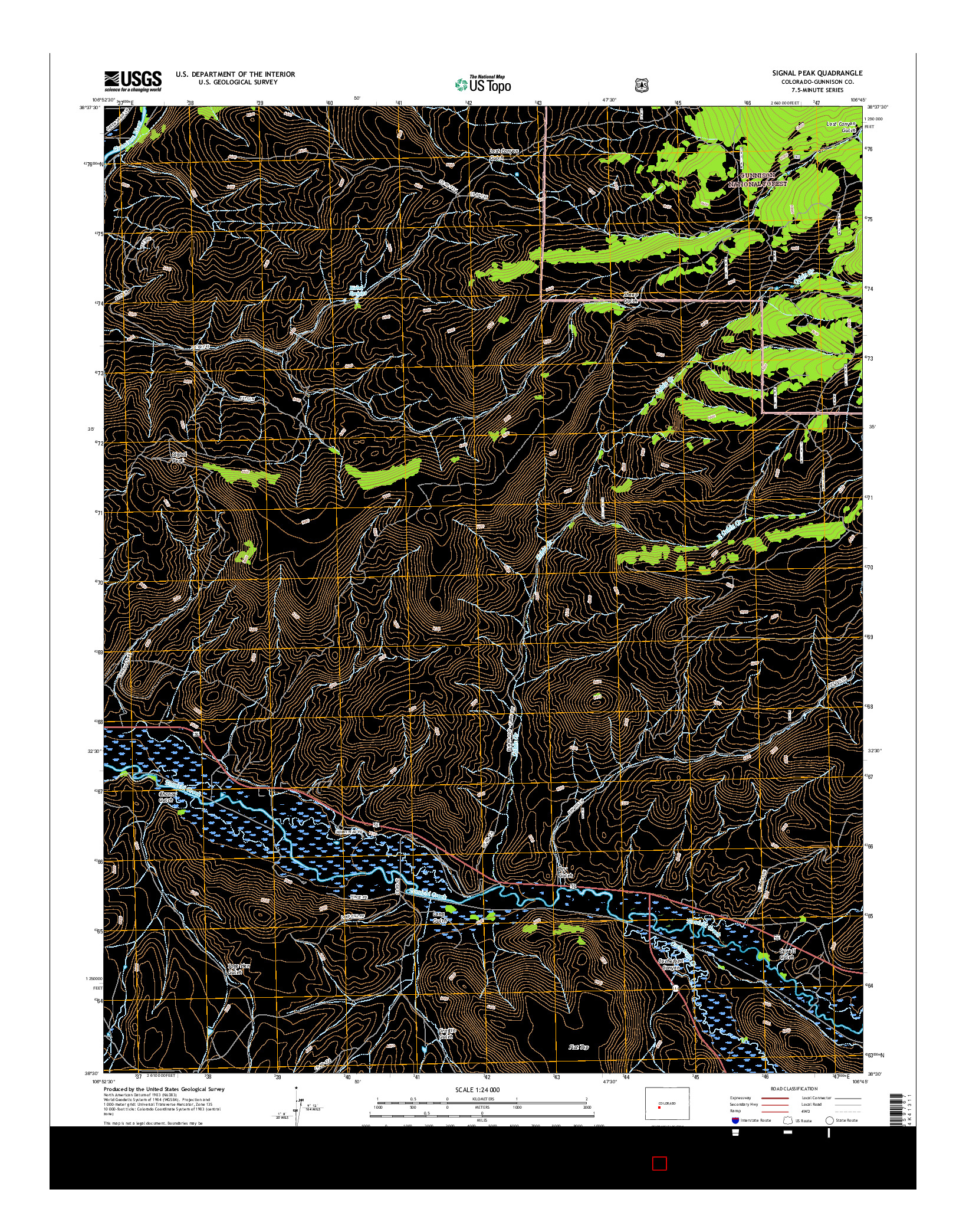 USGS US TOPO 7.5-MINUTE MAP FOR SIGNAL PEAK, CO 2016