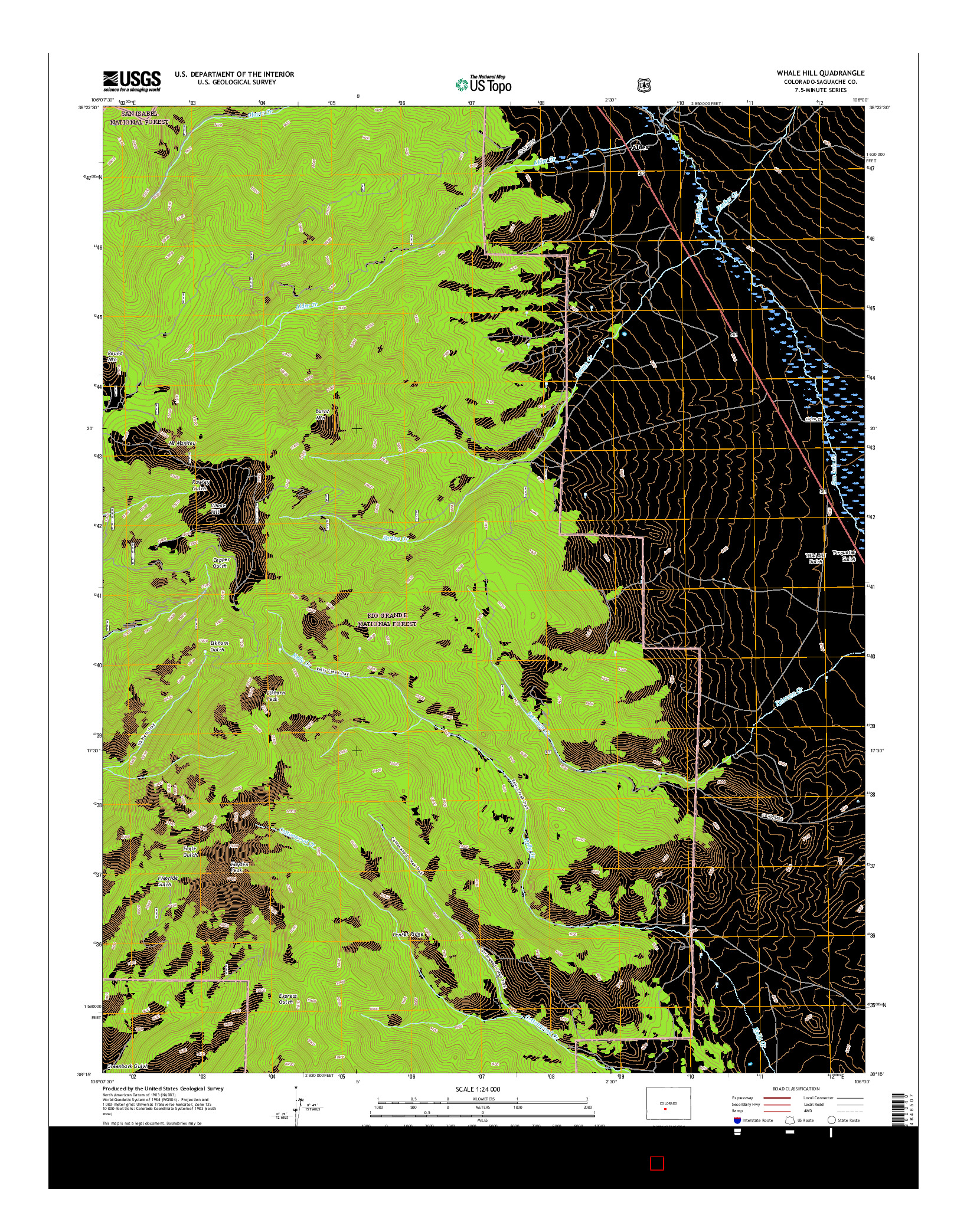 USGS US TOPO 7.5-MINUTE MAP FOR WHALE HILL, CO 2016