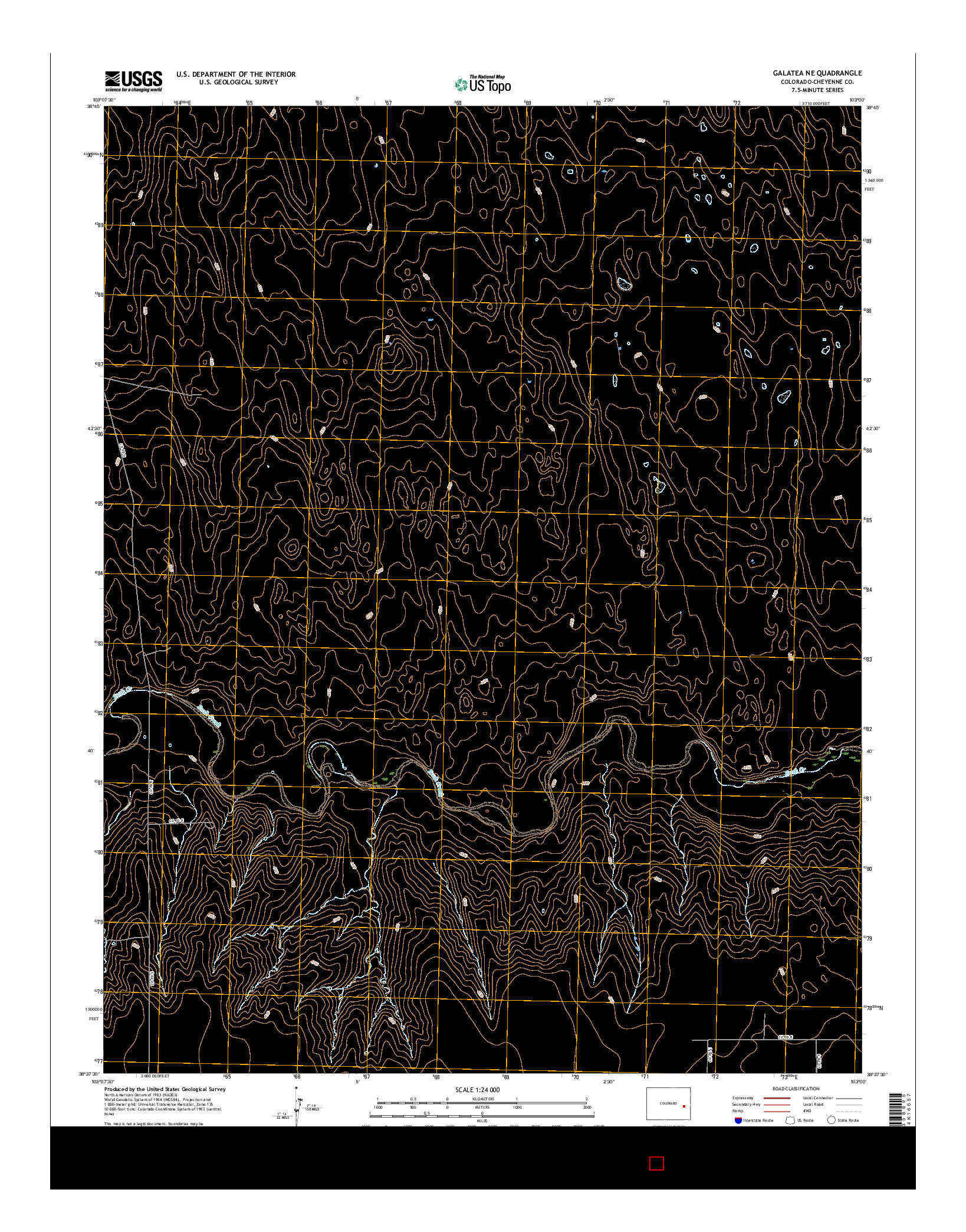 USGS US TOPO 7.5-MINUTE MAP FOR GALATEA NE, CO 2016