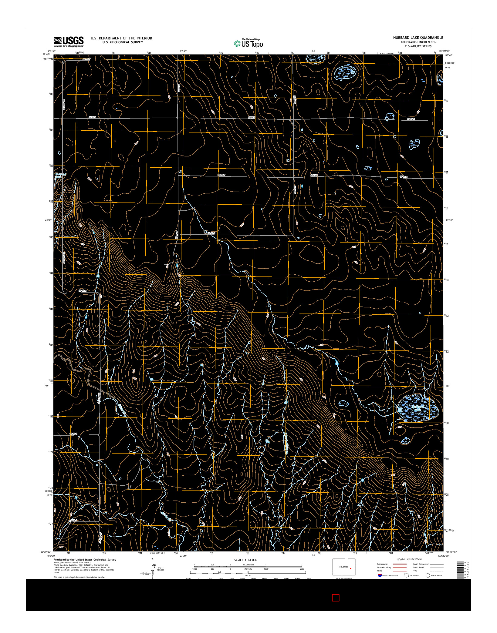 USGS US TOPO 7.5-MINUTE MAP FOR HUBBARD LAKE, CO 2016