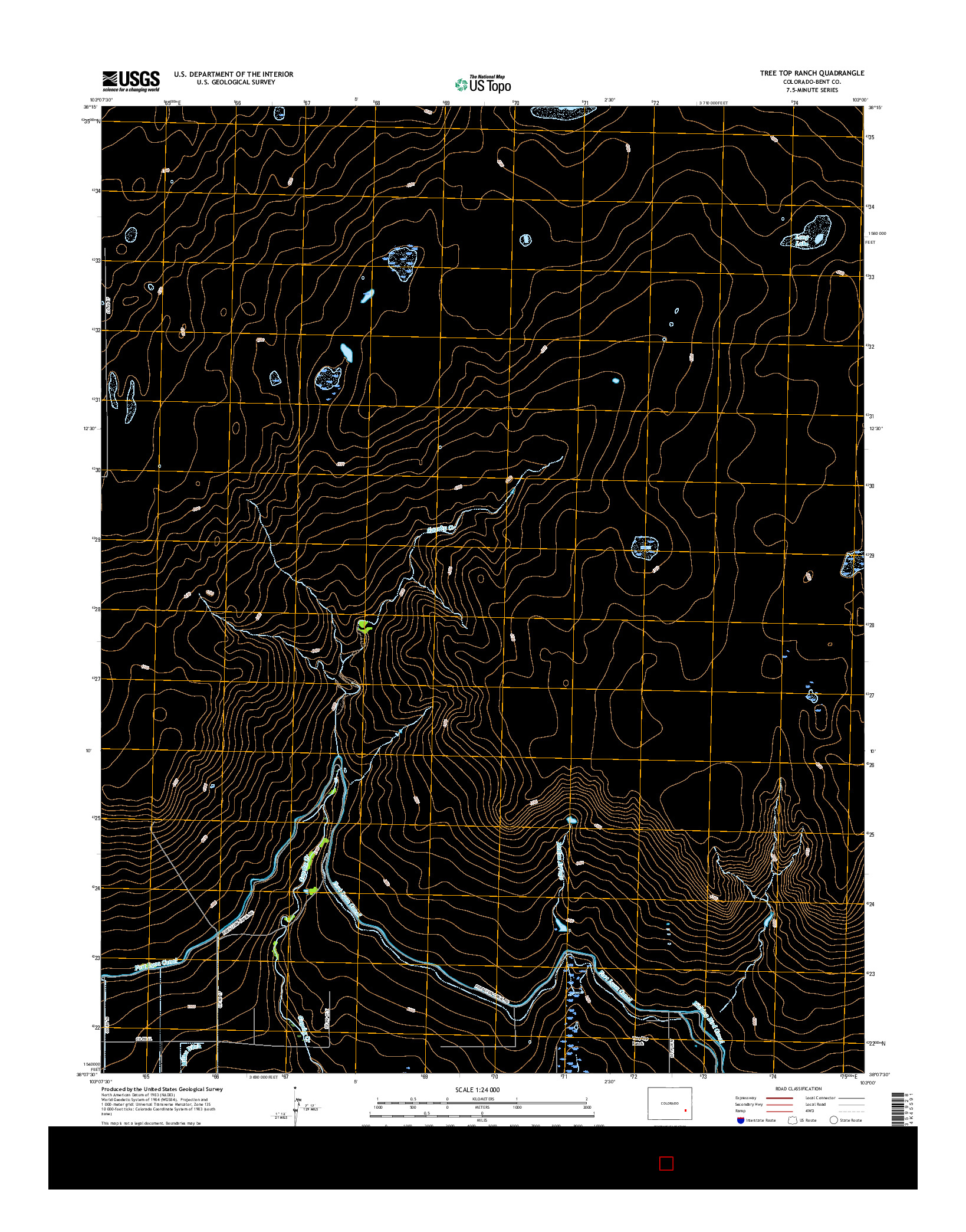USGS US TOPO 7.5-MINUTE MAP FOR TREE TOP RANCH, CO 2016