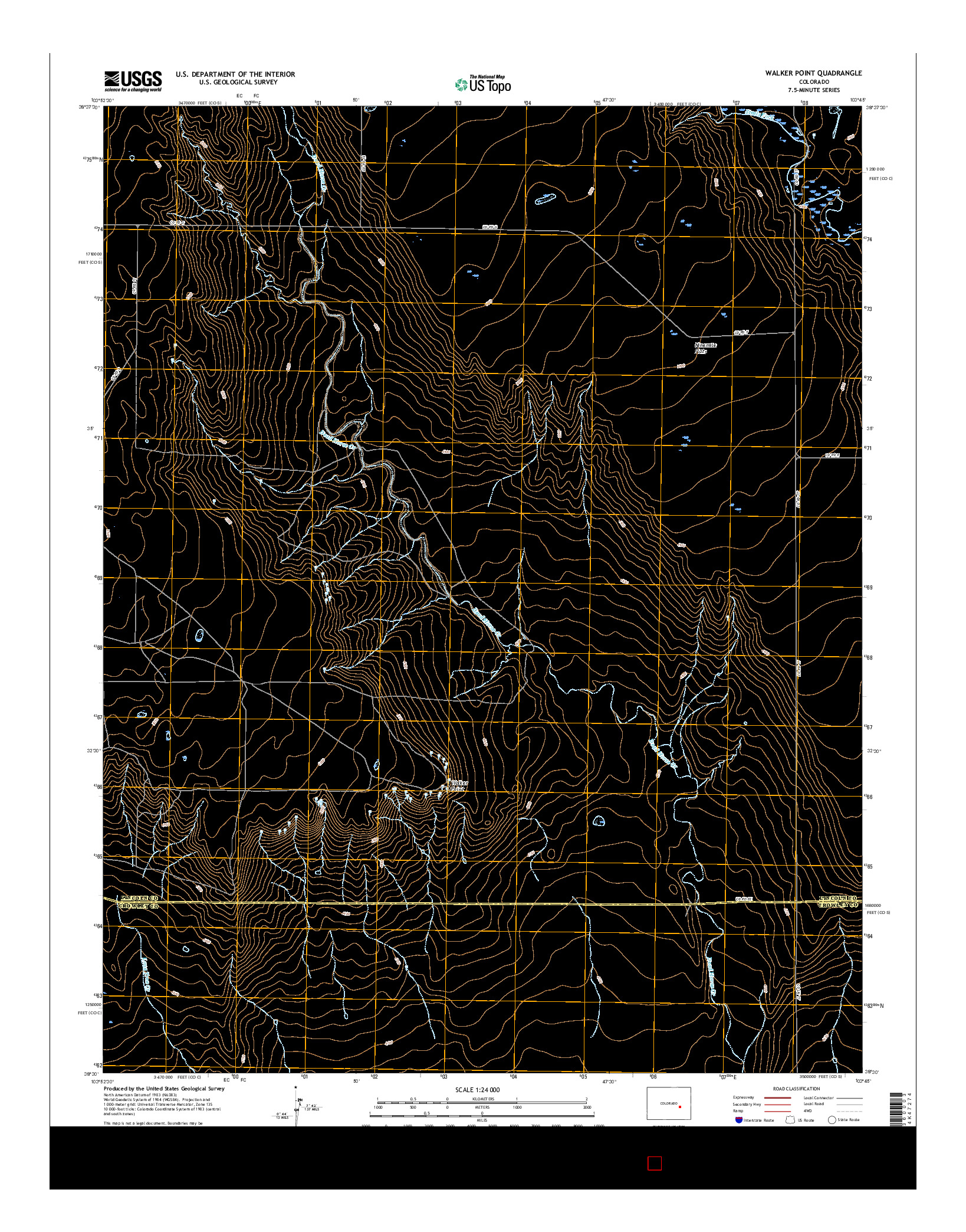 USGS US TOPO 7.5-MINUTE MAP FOR WALKER POINT, CO 2016