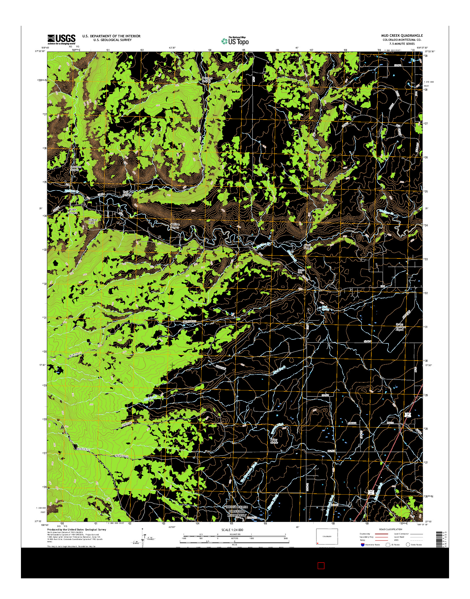 USGS US TOPO 7.5-MINUTE MAP FOR MUD CREEK, CO 2016