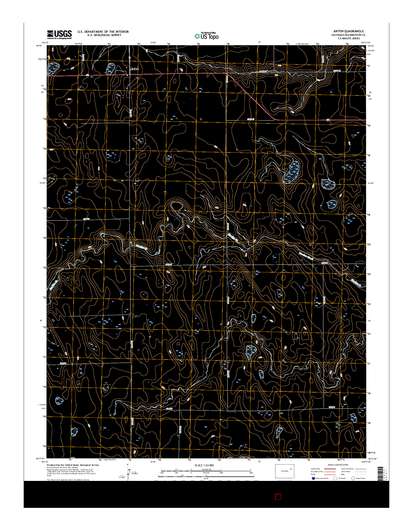 USGS US TOPO 7.5-MINUTE MAP FOR ANTON, CO 2016