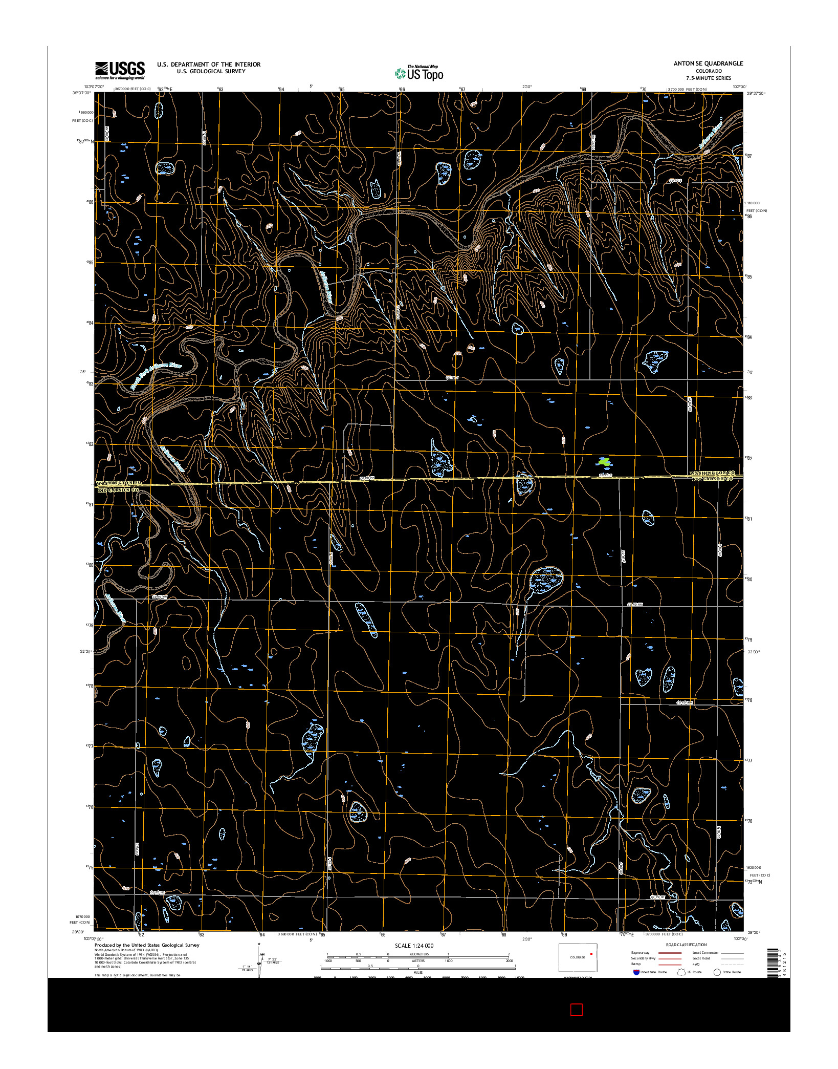 USGS US TOPO 7.5-MINUTE MAP FOR ANTON SE, CO 2016
