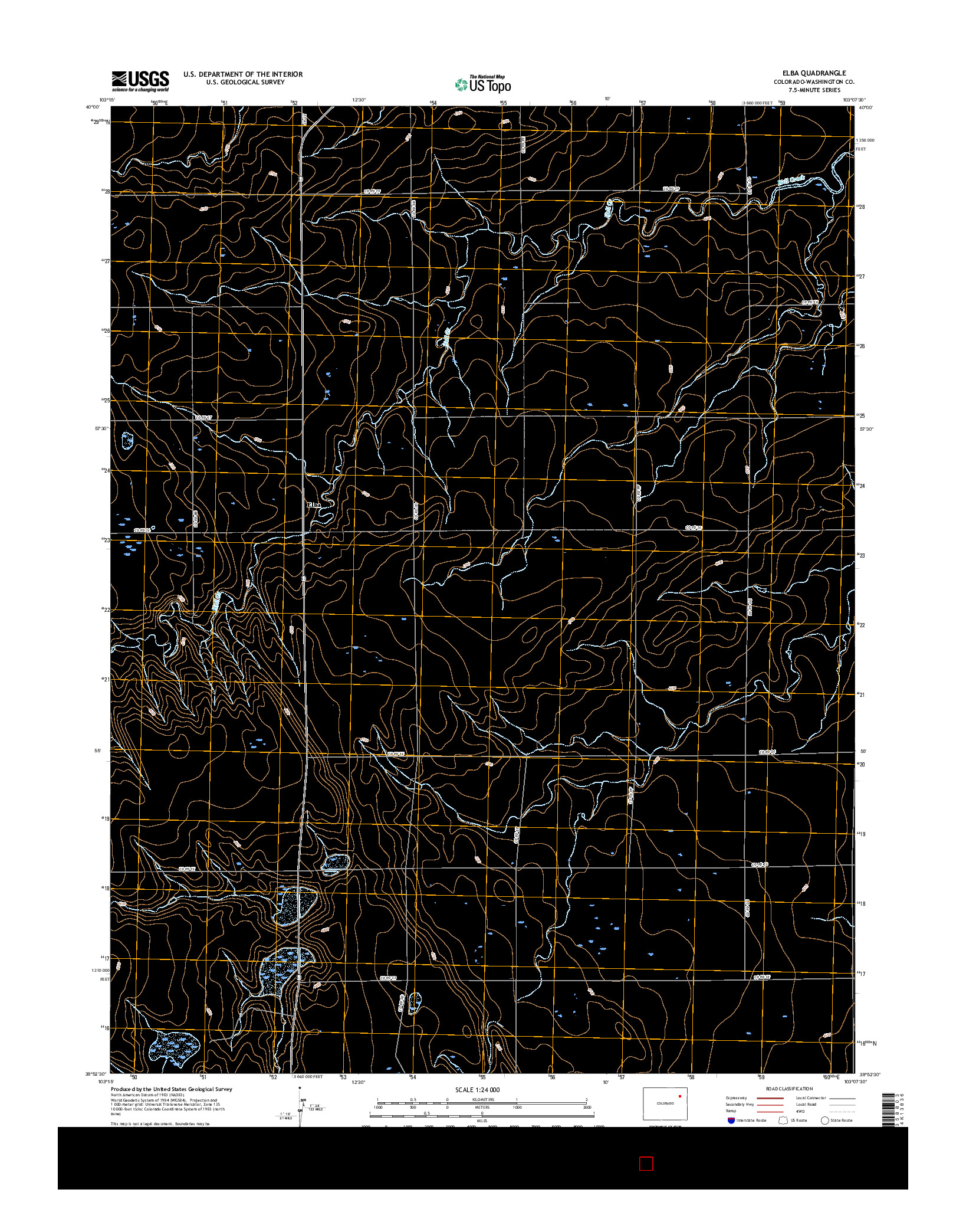 USGS US TOPO 7.5-MINUTE MAP FOR ELBA, CO 2016