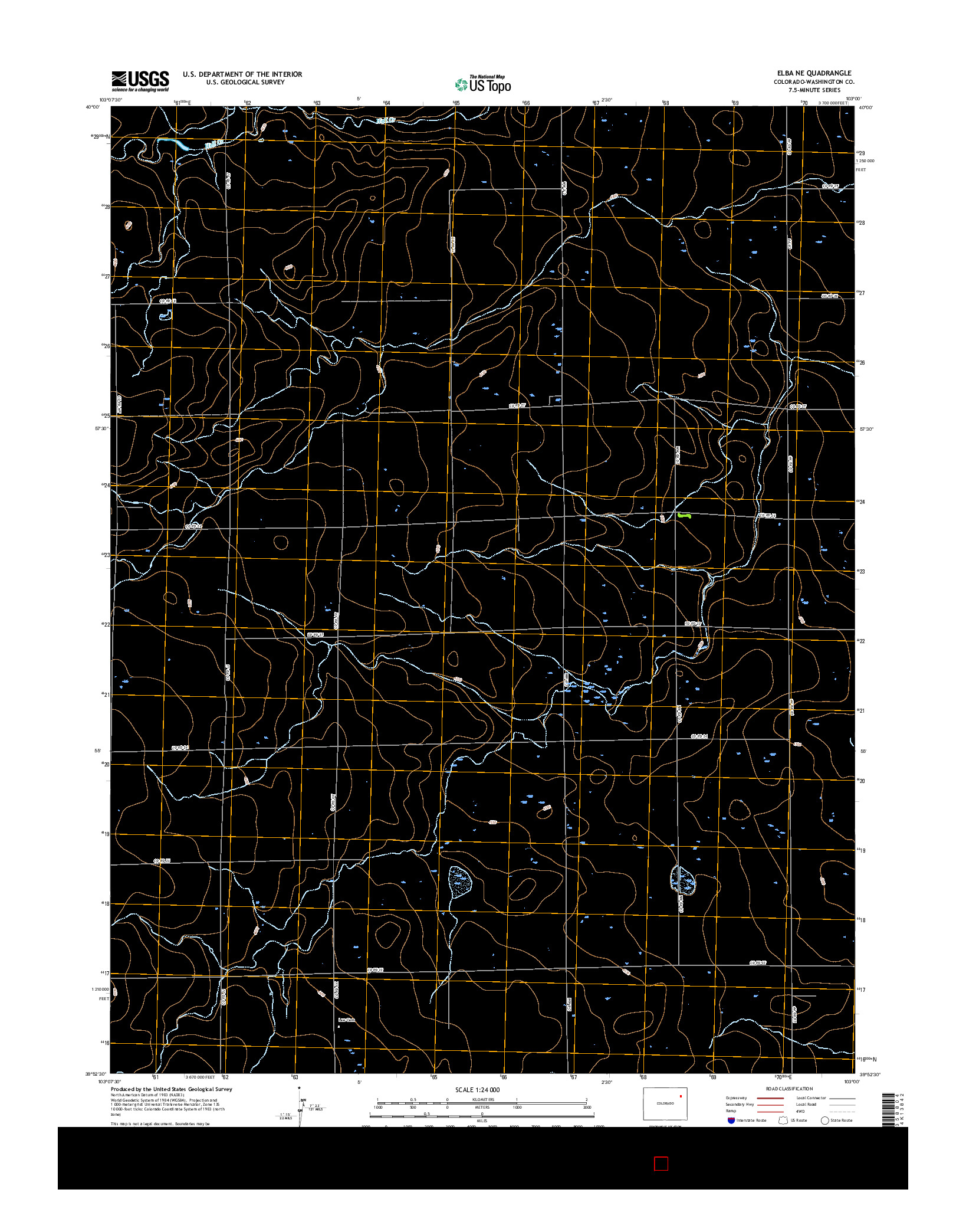 USGS US TOPO 7.5-MINUTE MAP FOR ELBA NE, CO 2016