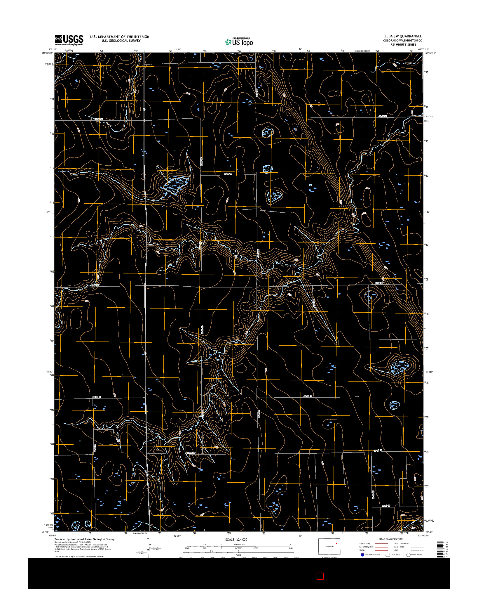 USGS US TOPO 7.5-MINUTE MAP FOR ELBA SW, CO 2016