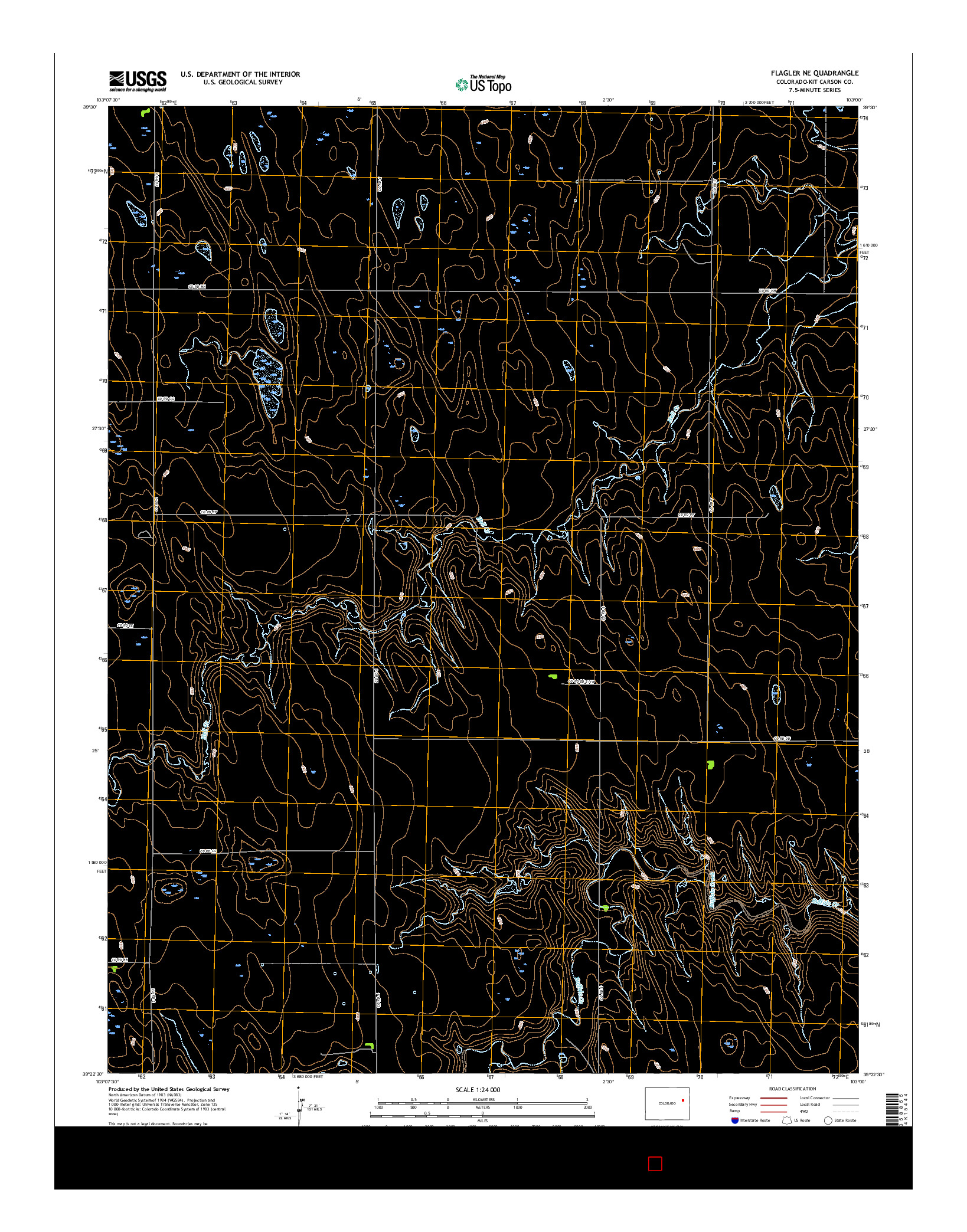 USGS US TOPO 7.5-MINUTE MAP FOR FLAGLER NE, CO 2016
