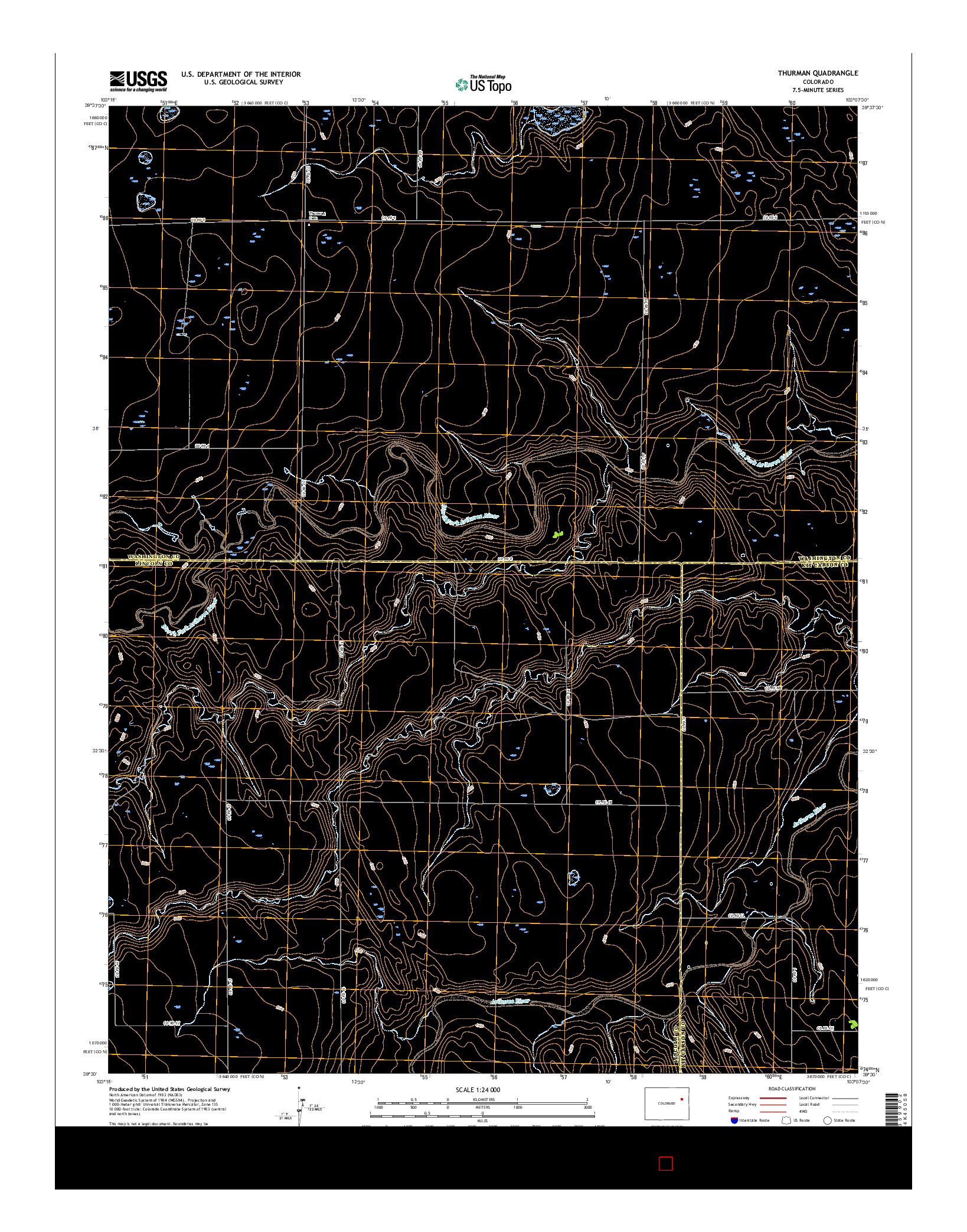 USGS US TOPO 7.5-MINUTE MAP FOR THURMAN, CO 2016