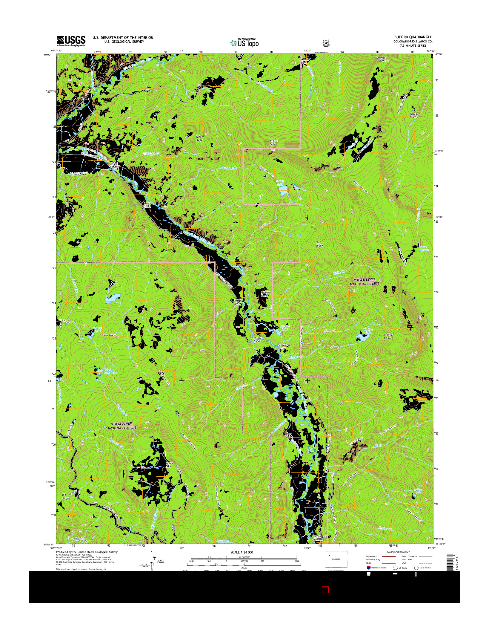 USGS US TOPO 7.5-MINUTE MAP FOR BUFORD, CO 2016