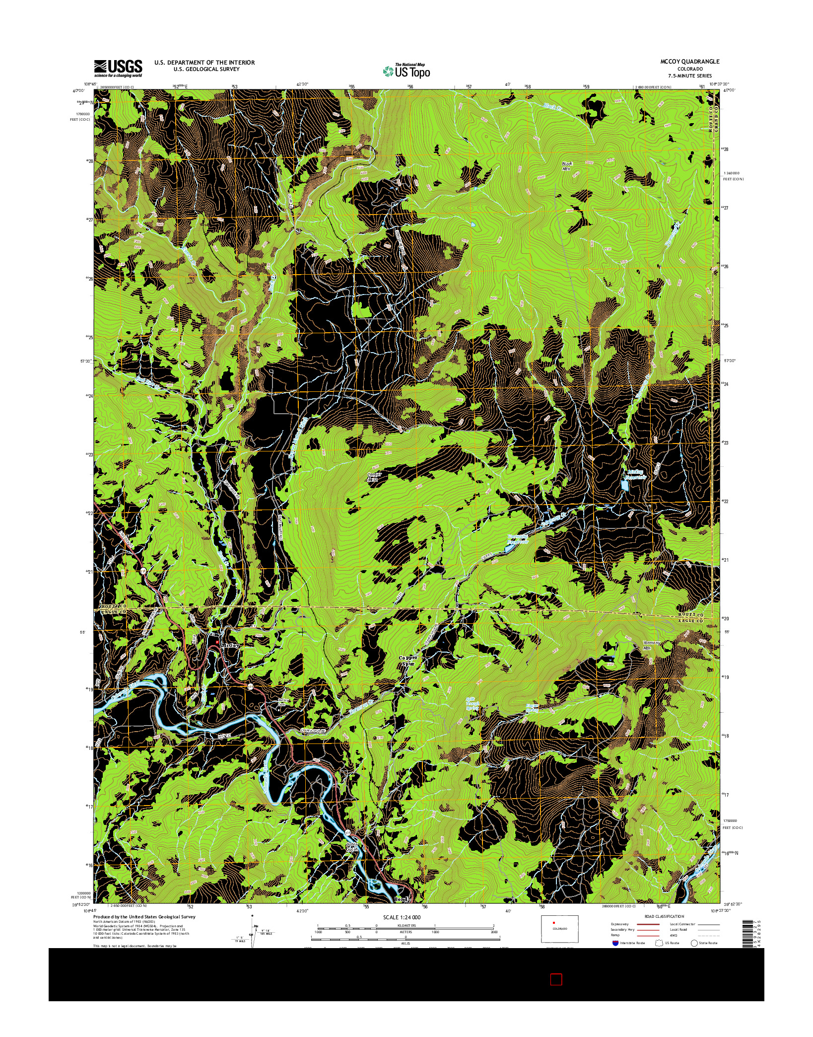 USGS US TOPO 7.5-MINUTE MAP FOR MCCOY, CO 2016