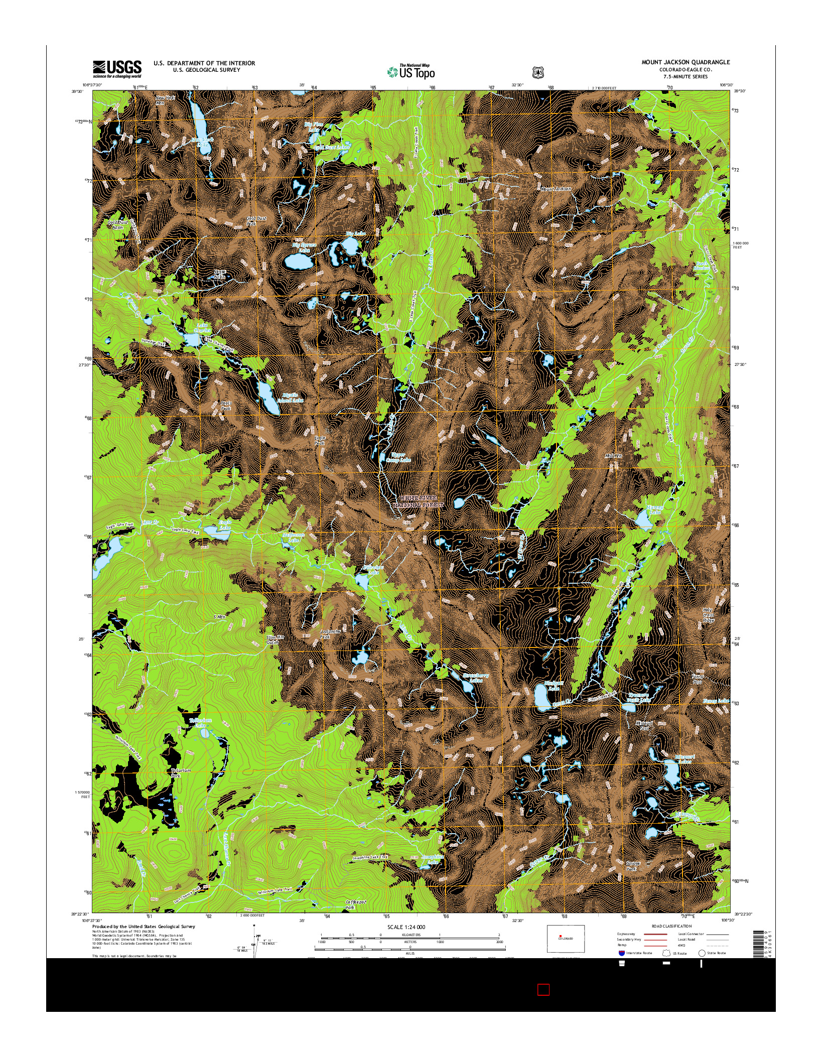 USGS US TOPO 7.5-MINUTE MAP FOR MOUNT JACKSON, CO 2016
