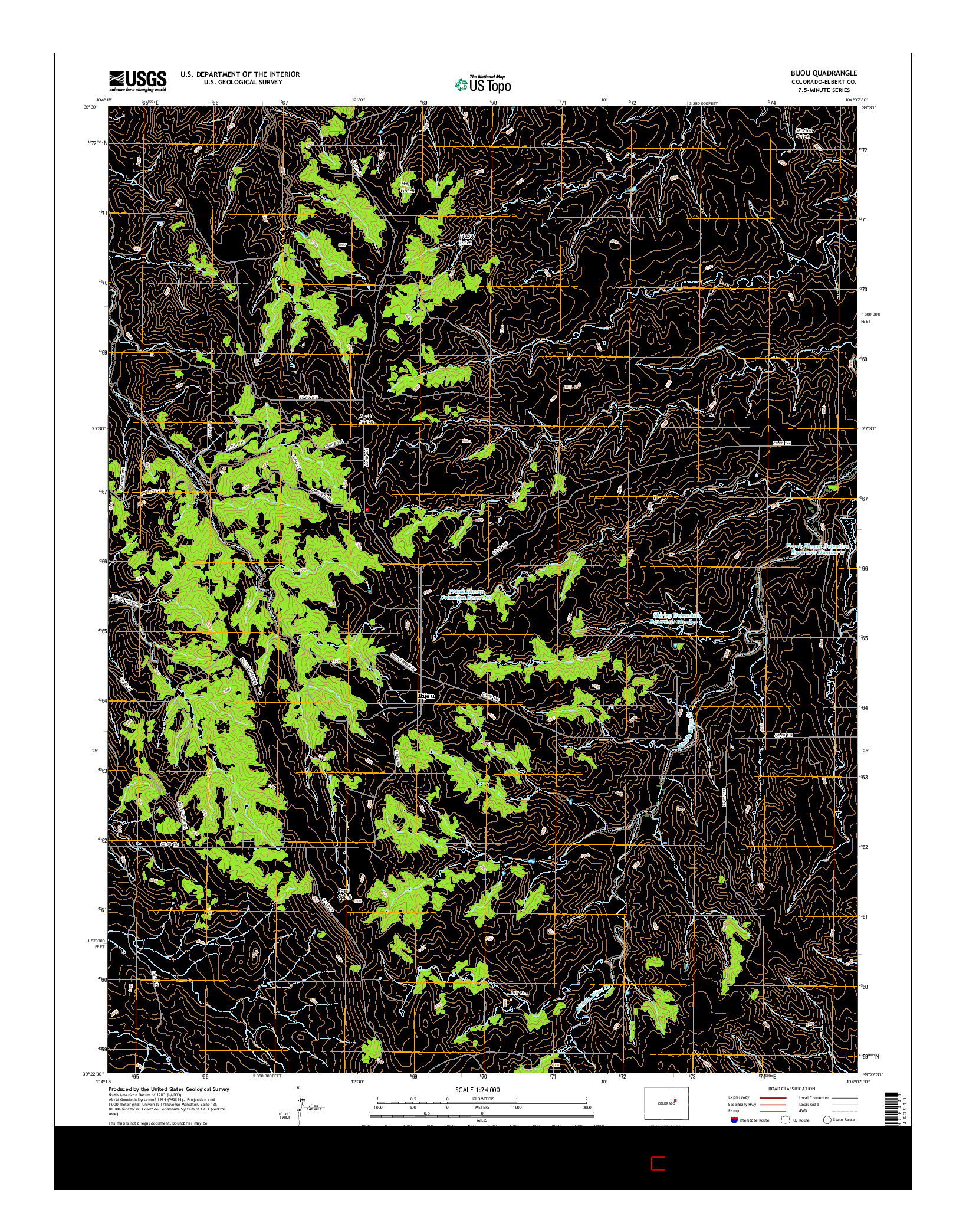 USGS US TOPO 7.5-MINUTE MAP FOR BIJOU, CO 2016