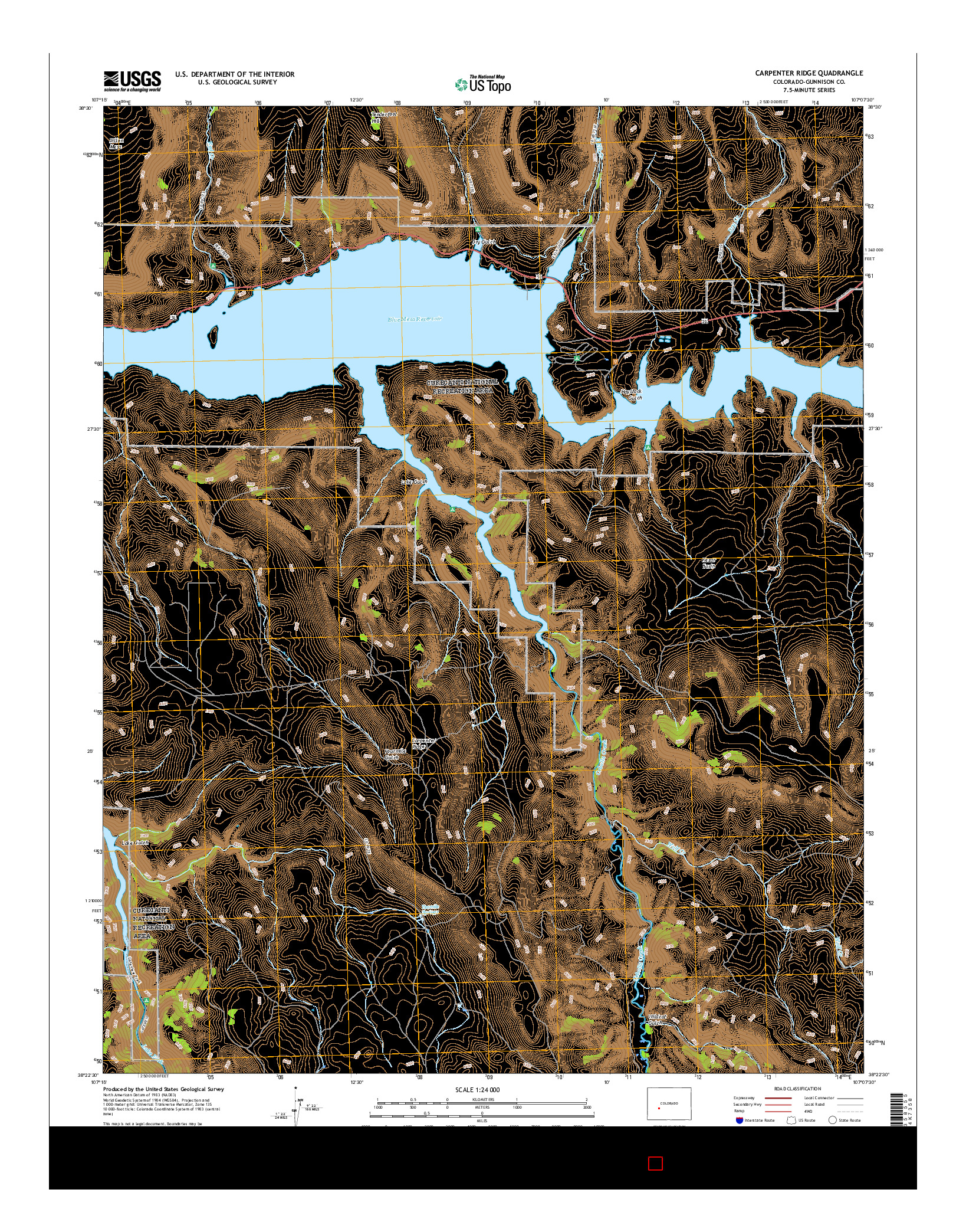 USGS US TOPO 7.5-MINUTE MAP FOR CARPENTER RIDGE, CO 2016