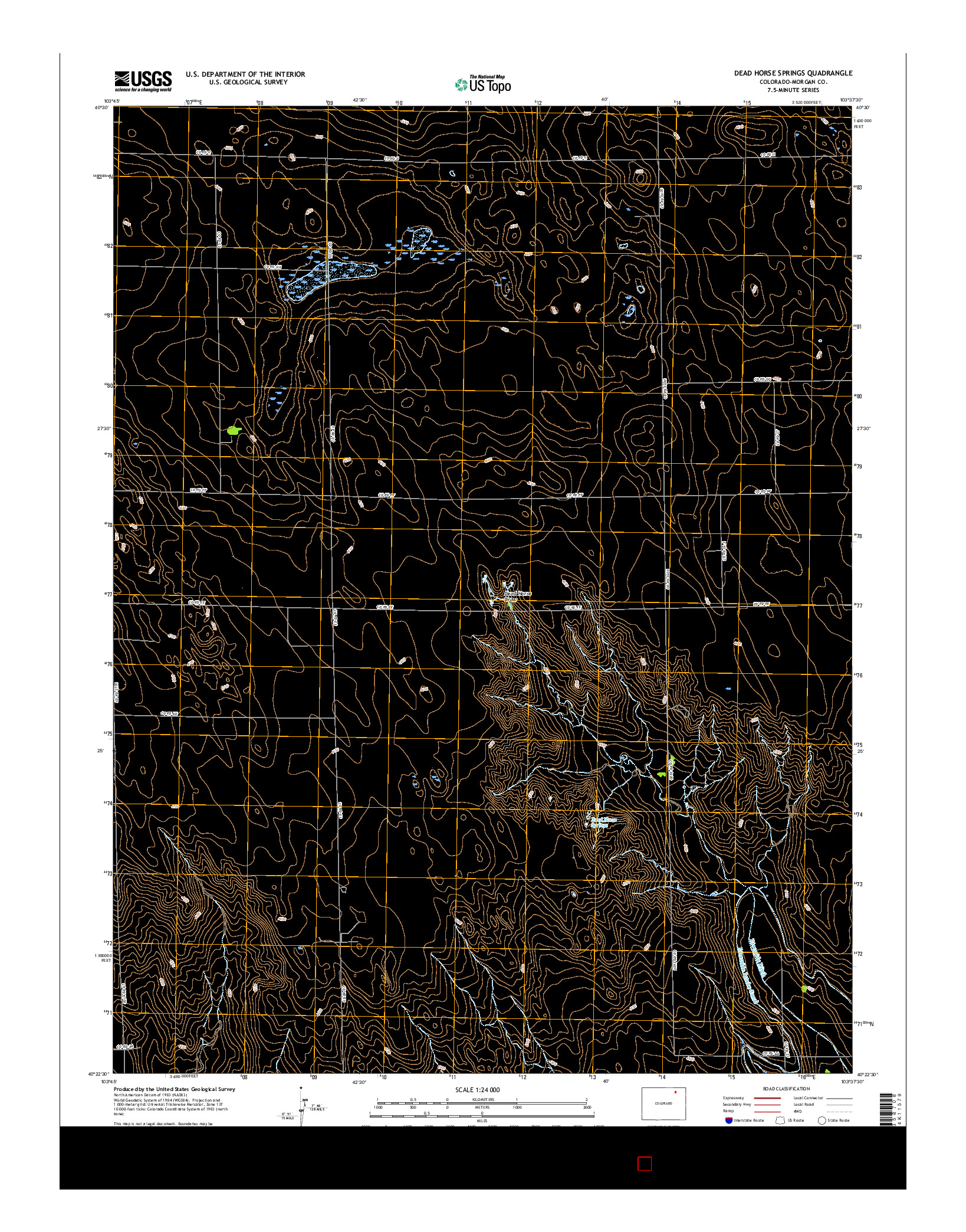 USGS US TOPO 7.5-MINUTE MAP FOR DEAD HORSE SPRINGS, CO 2016