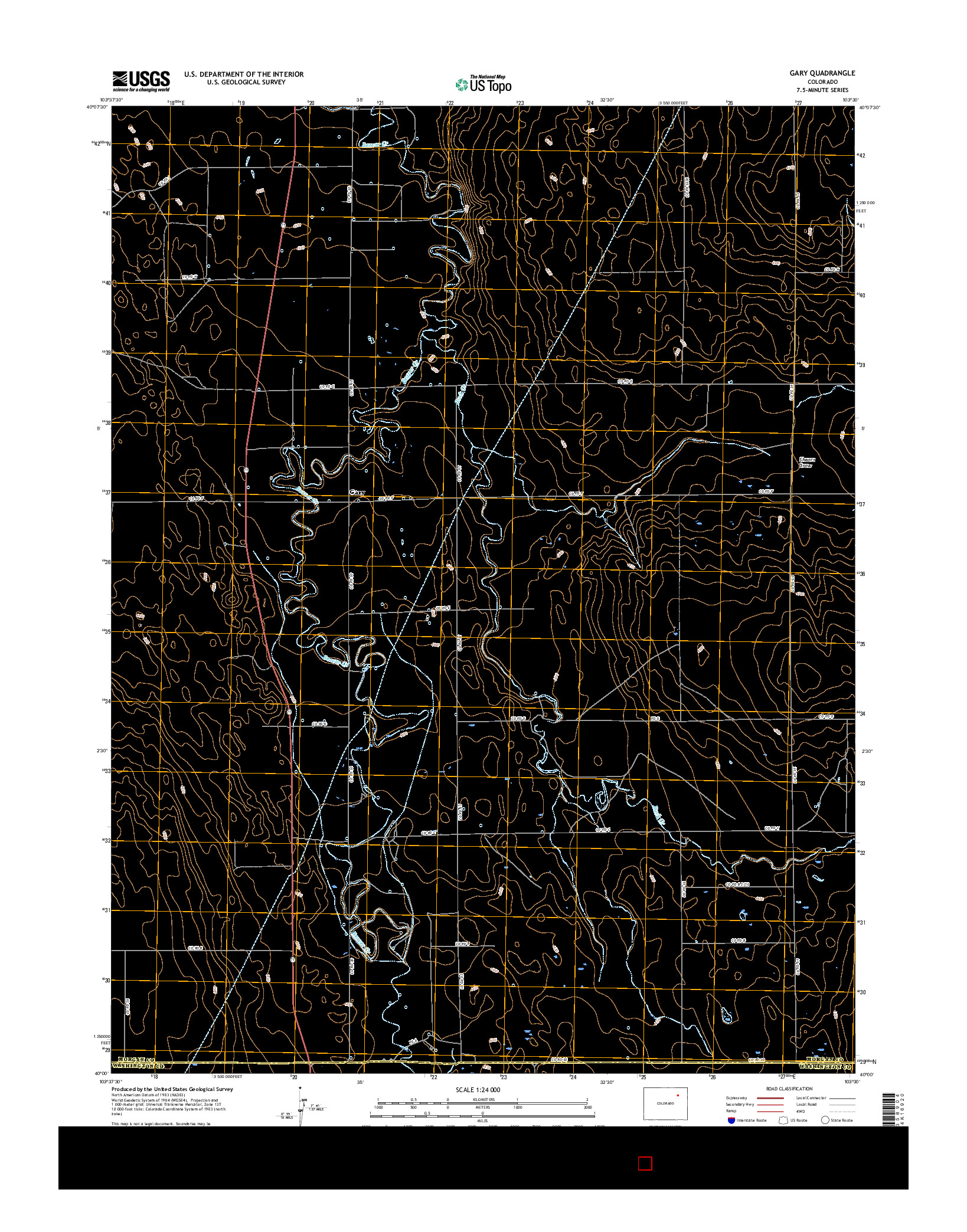 USGS US TOPO 7.5-MINUTE MAP FOR GARY, CO 2016