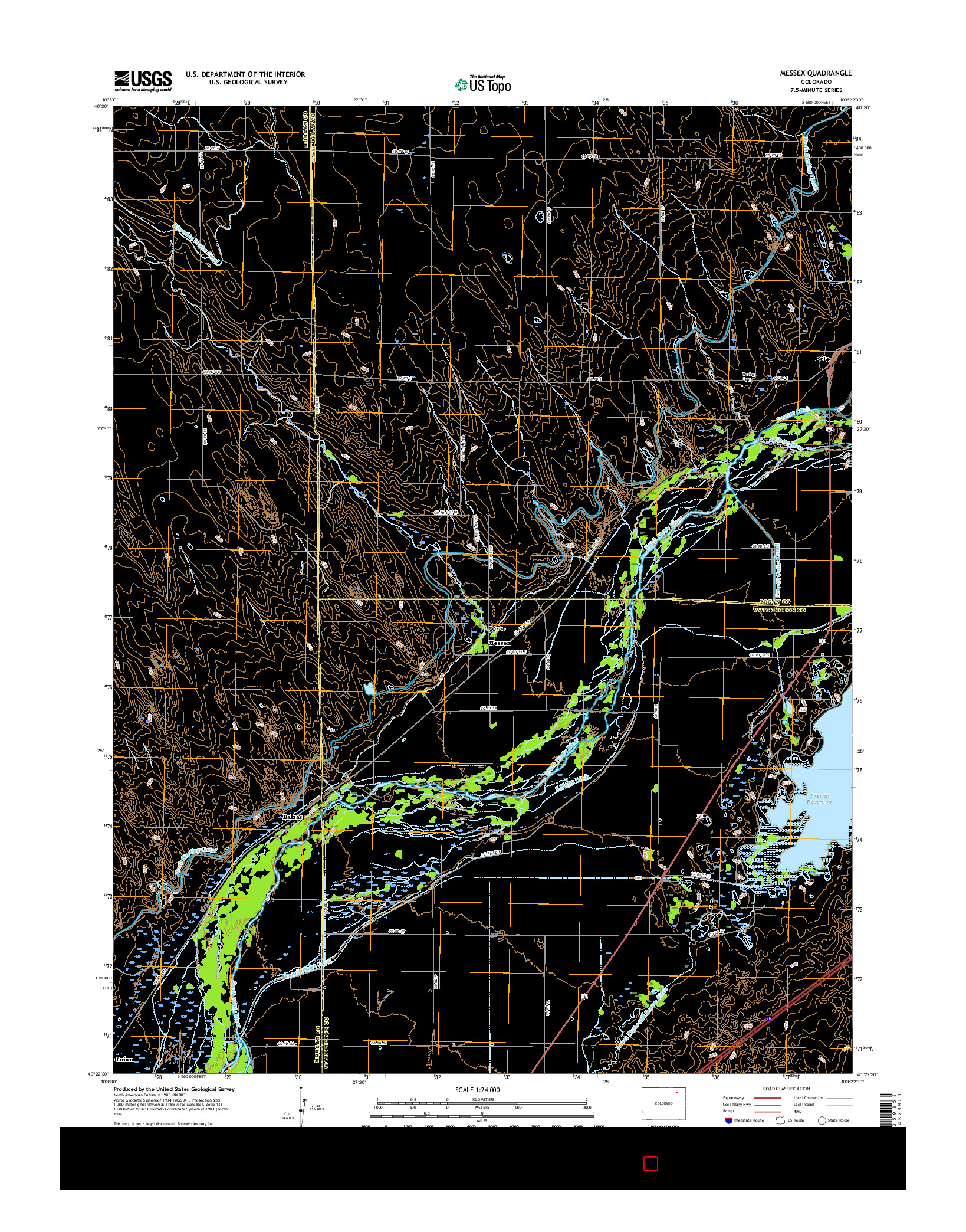 USGS US TOPO 7.5-MINUTE MAP FOR MESSEX, CO 2016