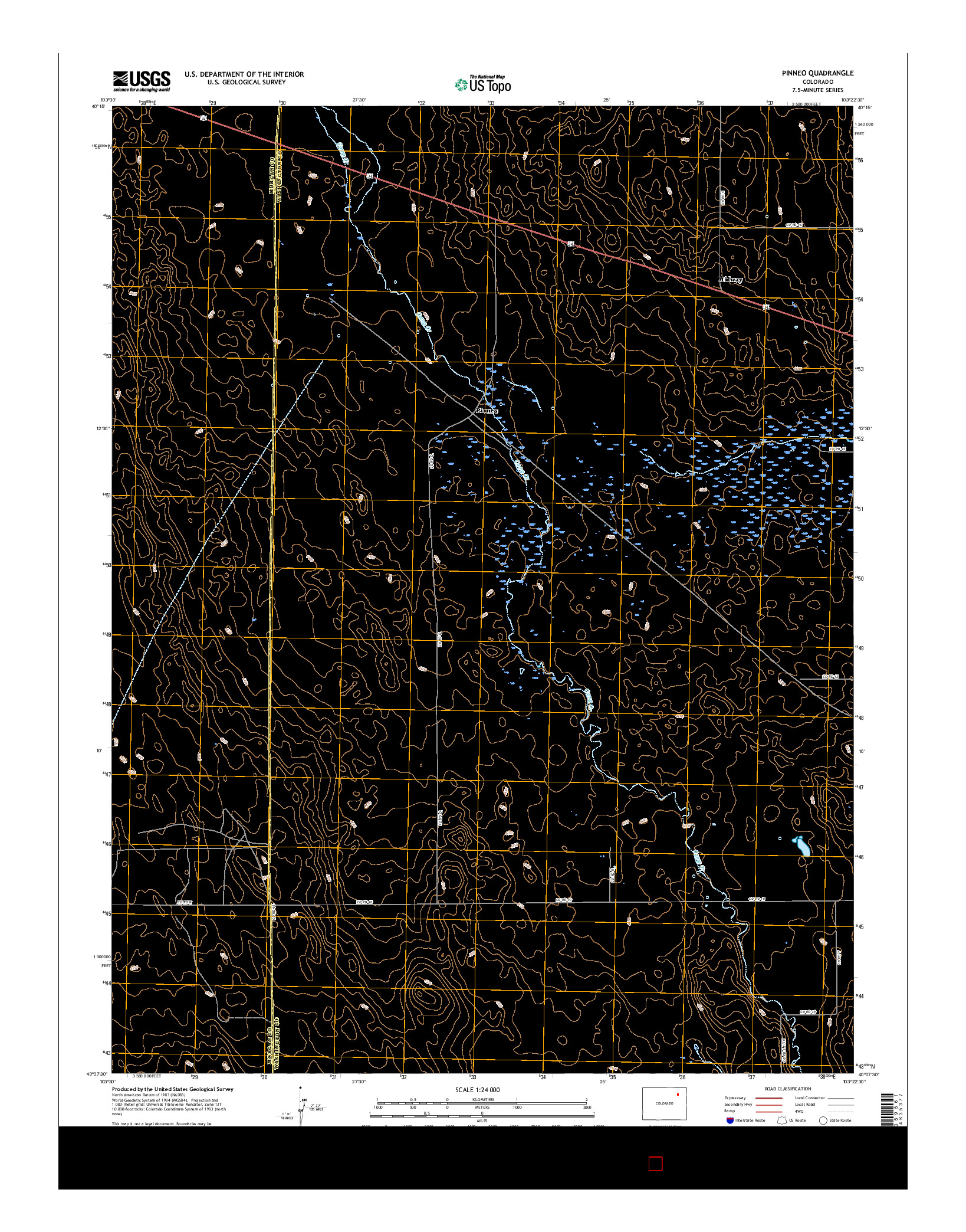 USGS US TOPO 7.5-MINUTE MAP FOR PINNEO, CO 2016