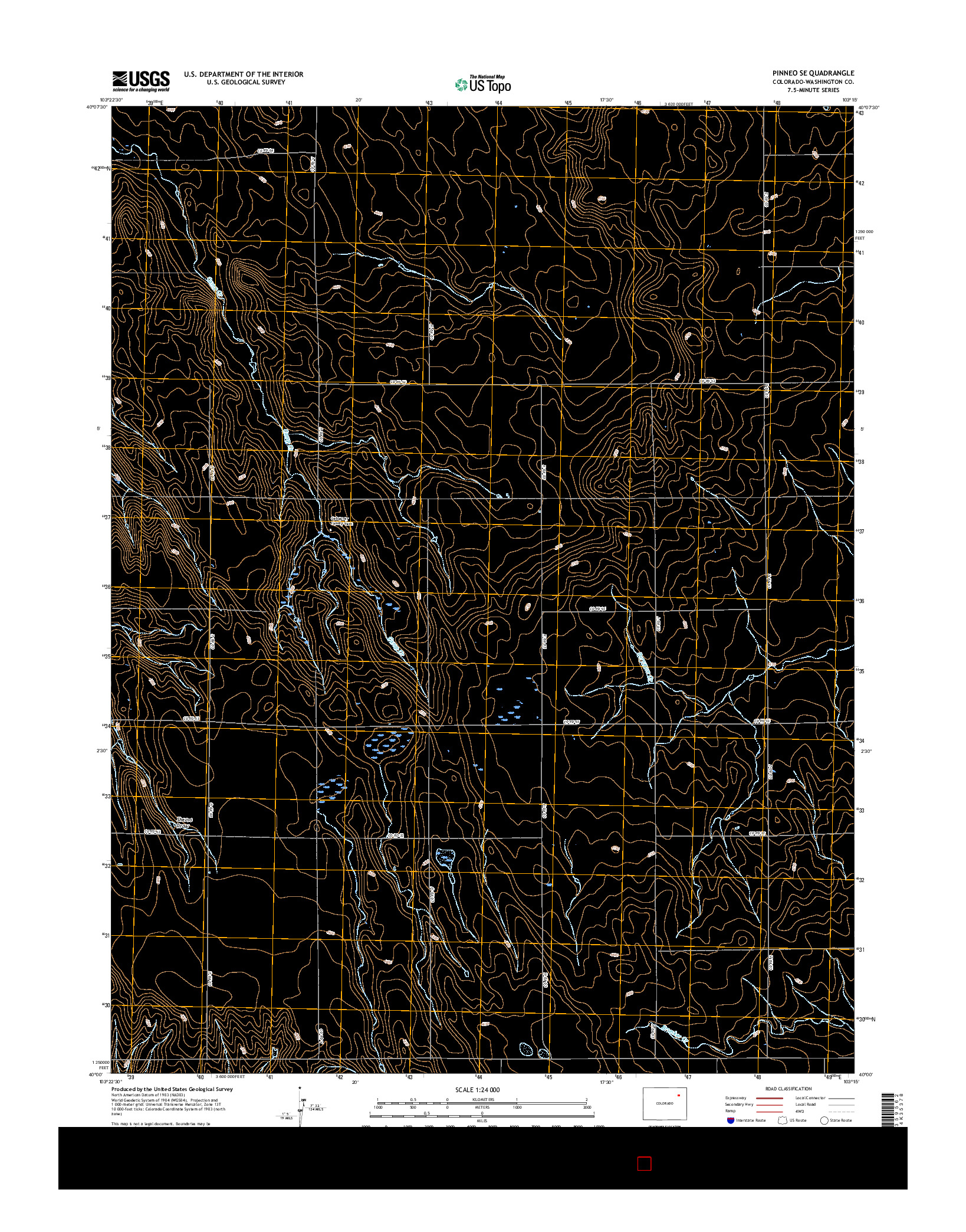 USGS US TOPO 7.5-MINUTE MAP FOR PINNEO SE, CO 2016